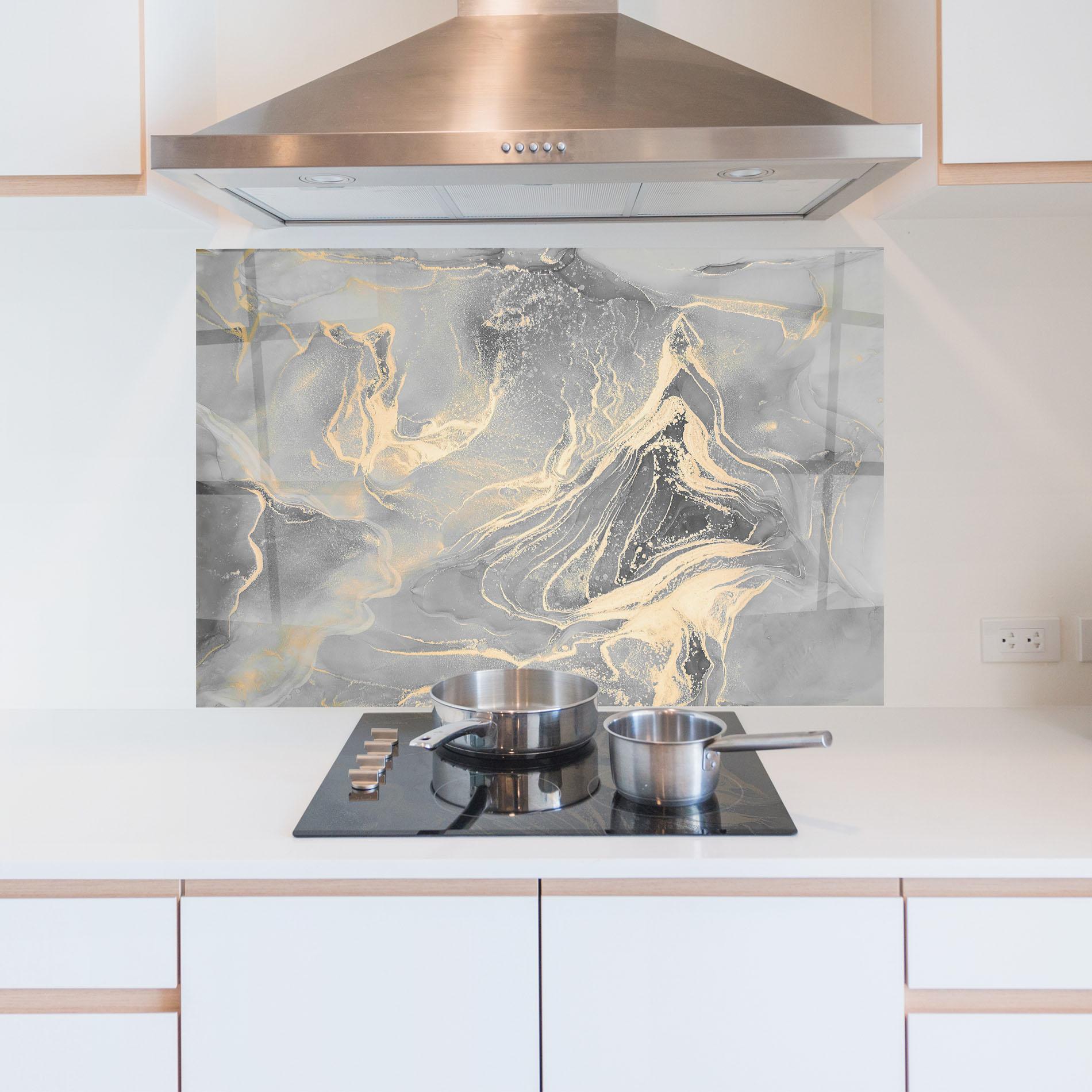 Стъклен панел за кухня Abstract Illusion mockup 5