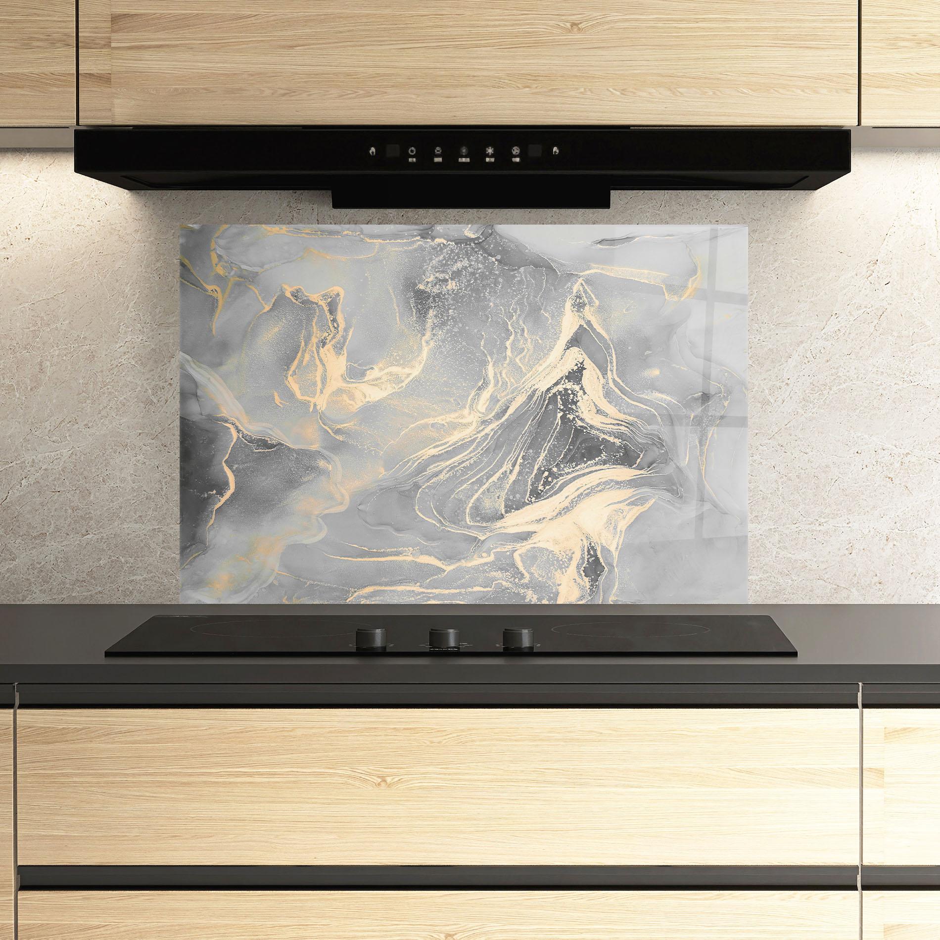 Стъклен панел за кухня Abstract Illusion mockup 3