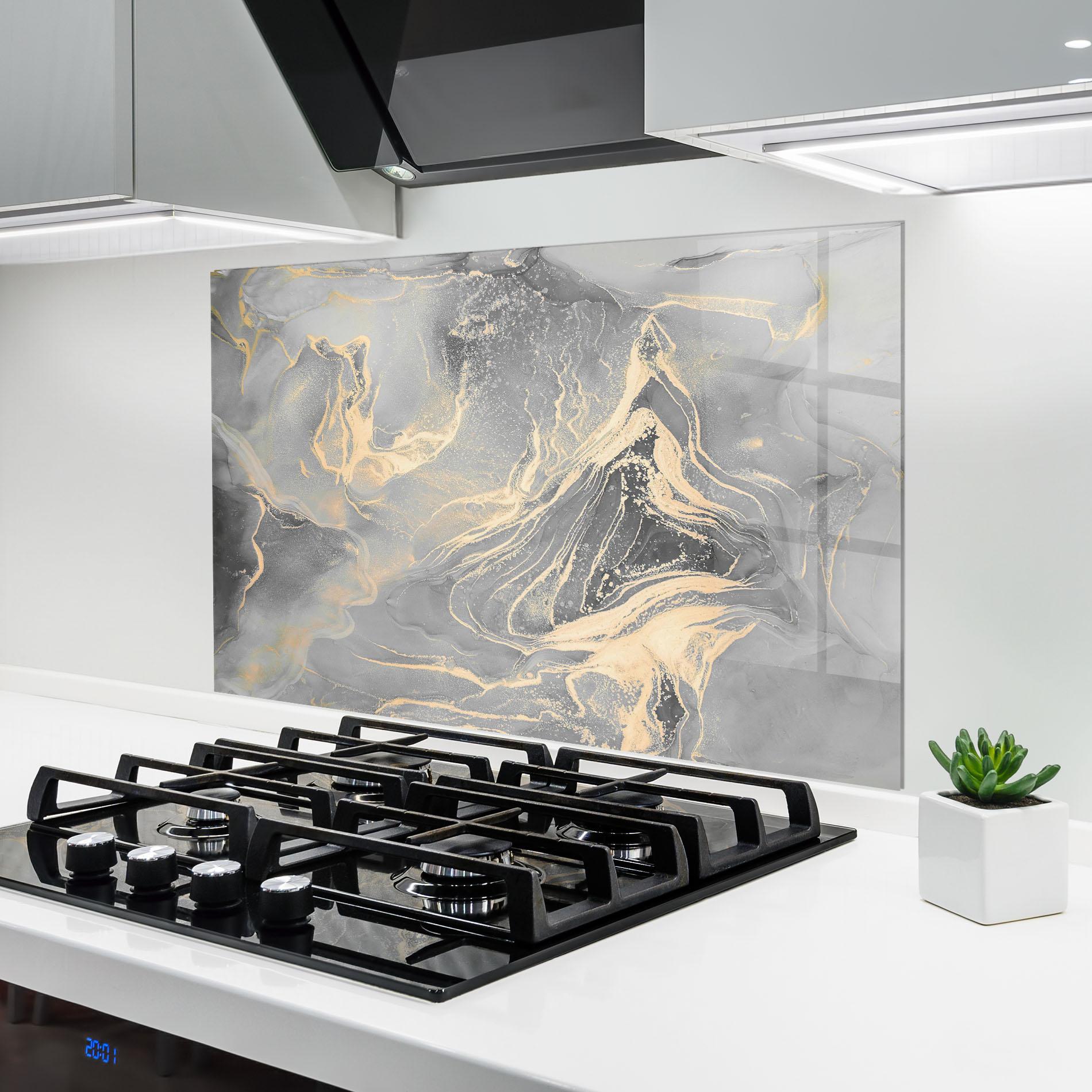 Стъклен панел за кухня Abstract Illusion mockup 6