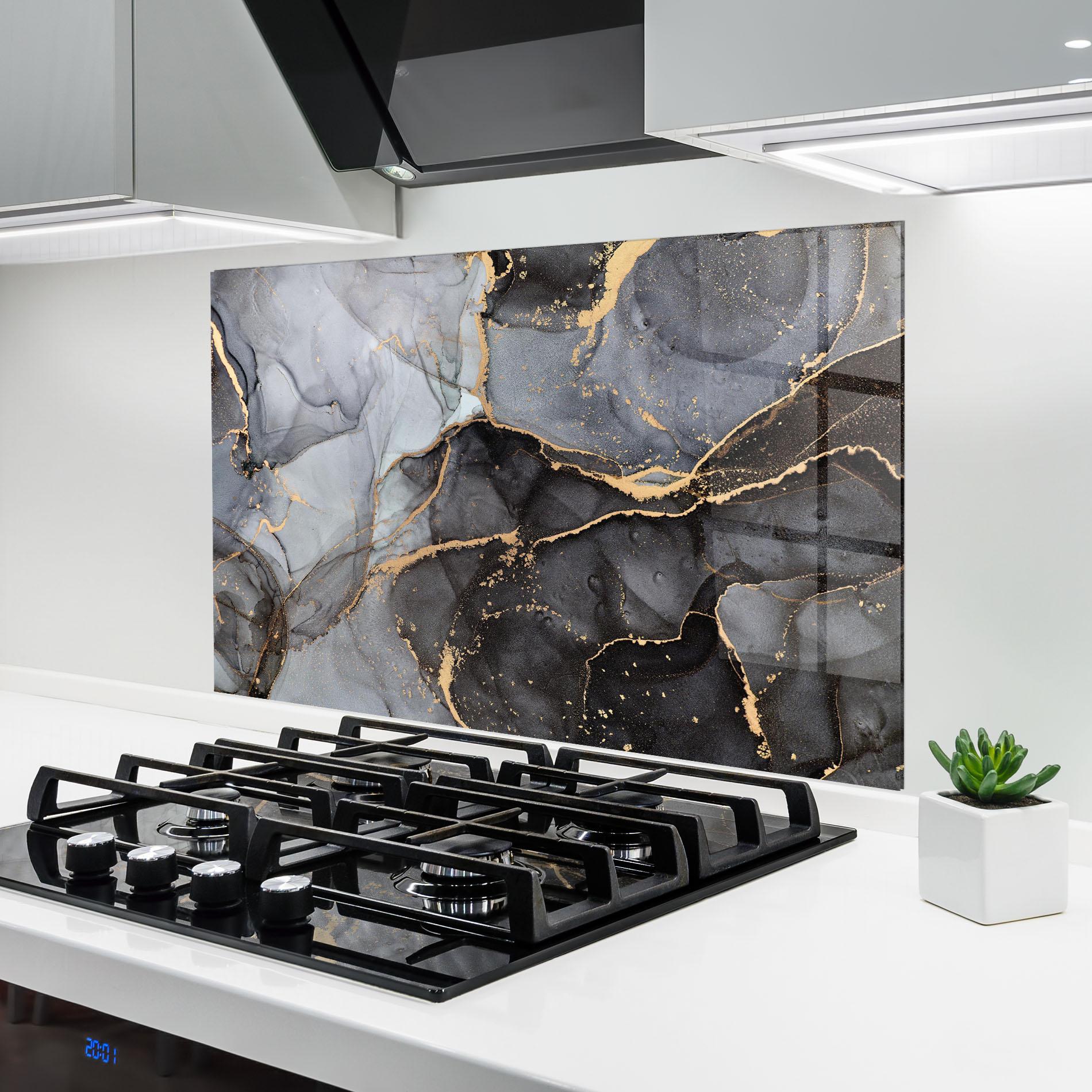 Стъклен панел за кухня Abstract Marble mockup 6