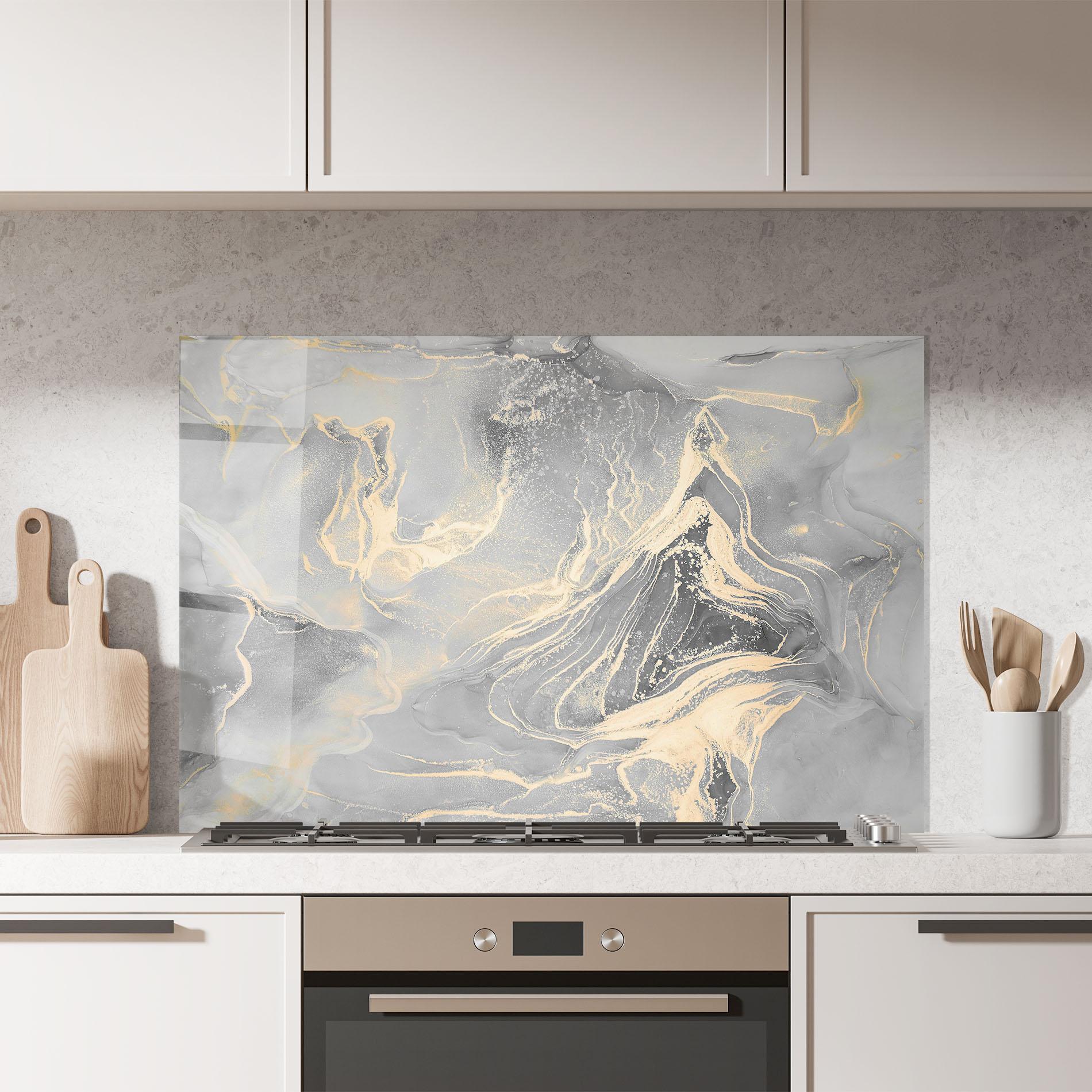 Стъклен панел за кухня Abstract Illusion mockup 7