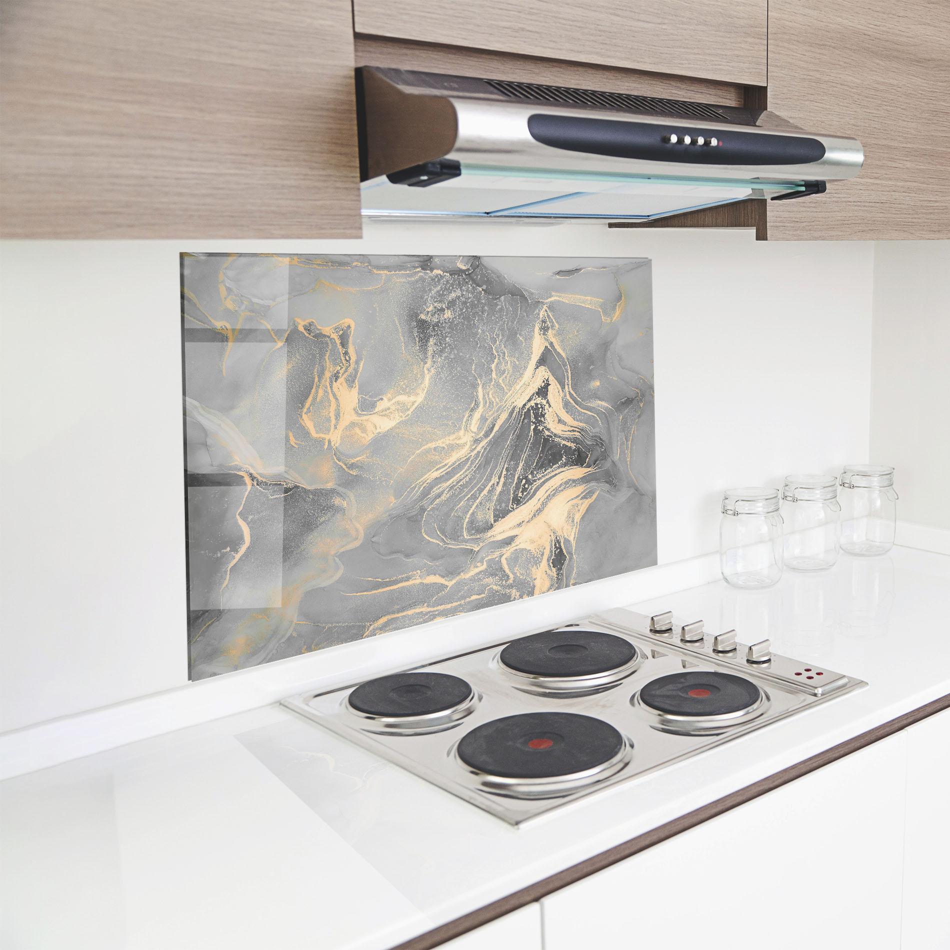 Стъклен панел за кухня Abstract Illusion mockup 8