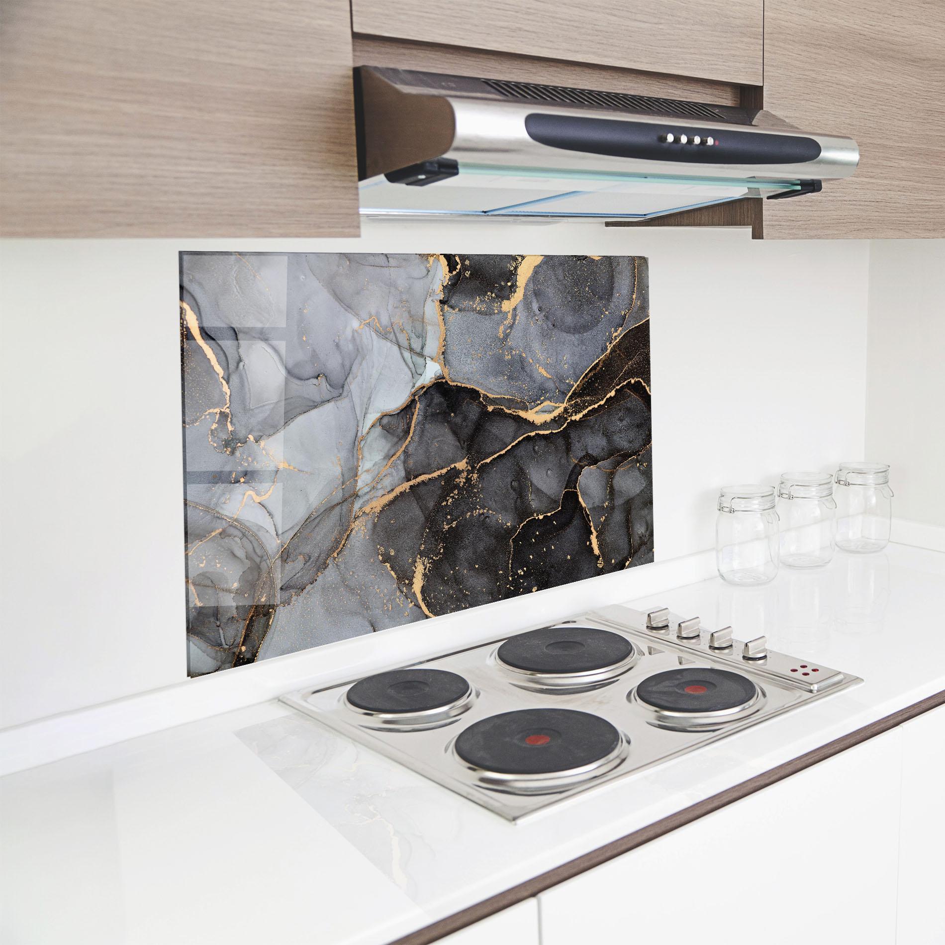 Стъклен панел за кухня Abstract Marble mockup 8