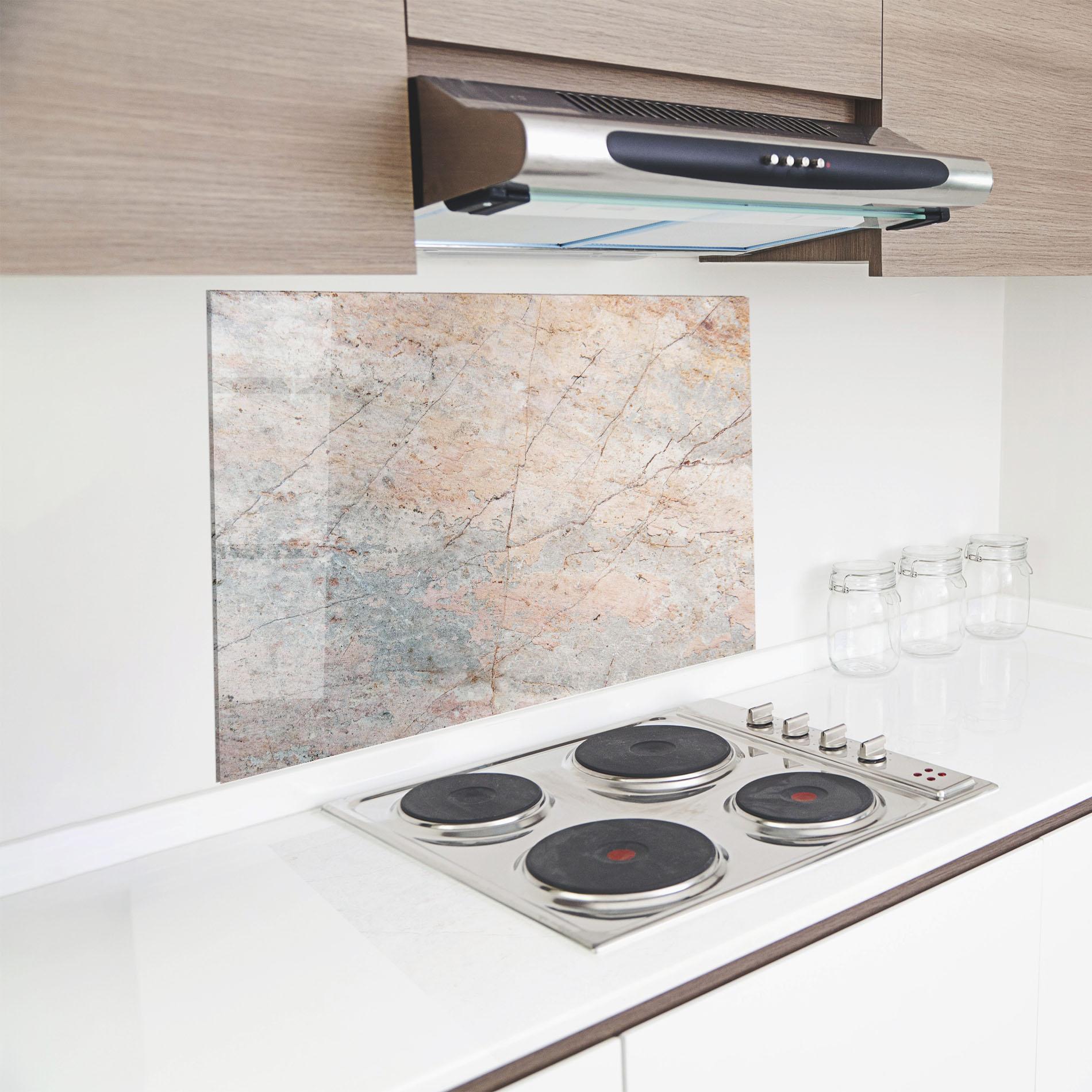 Стъклен панел за кухня Light Pink Grey mockup 8