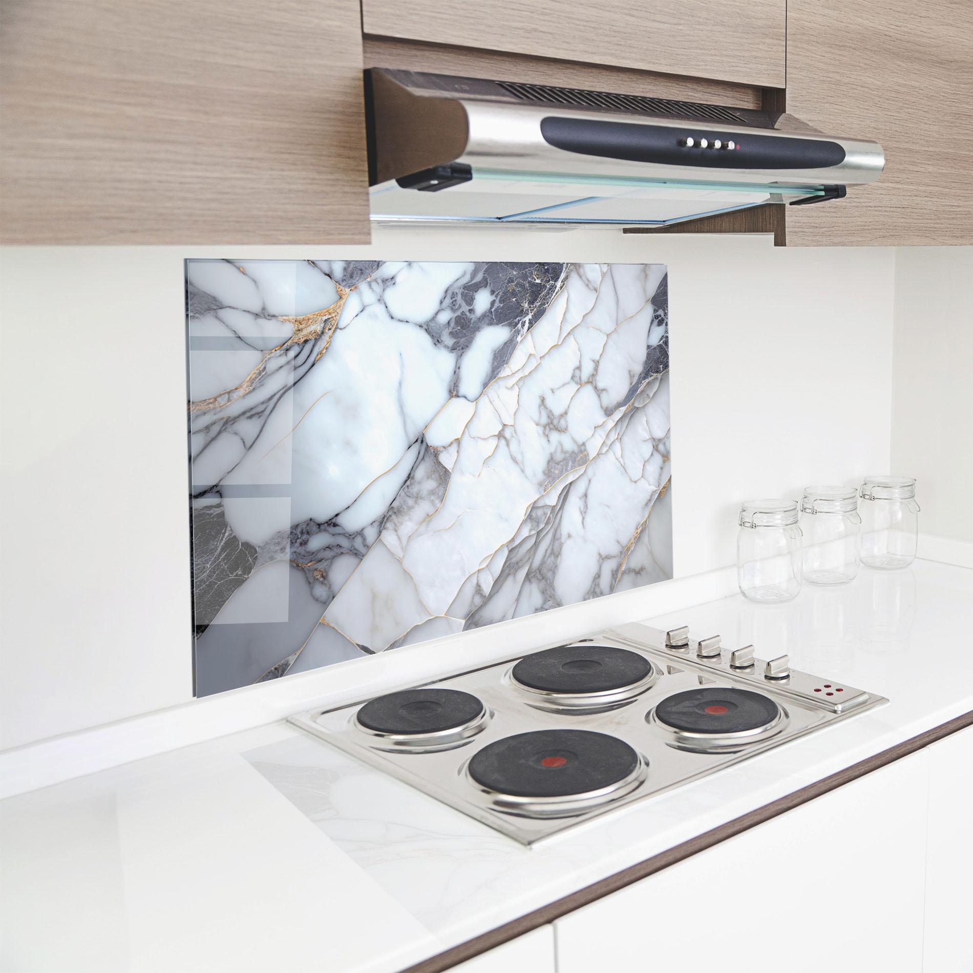 Стъклен панел за кухня Marble Glass mockup 8