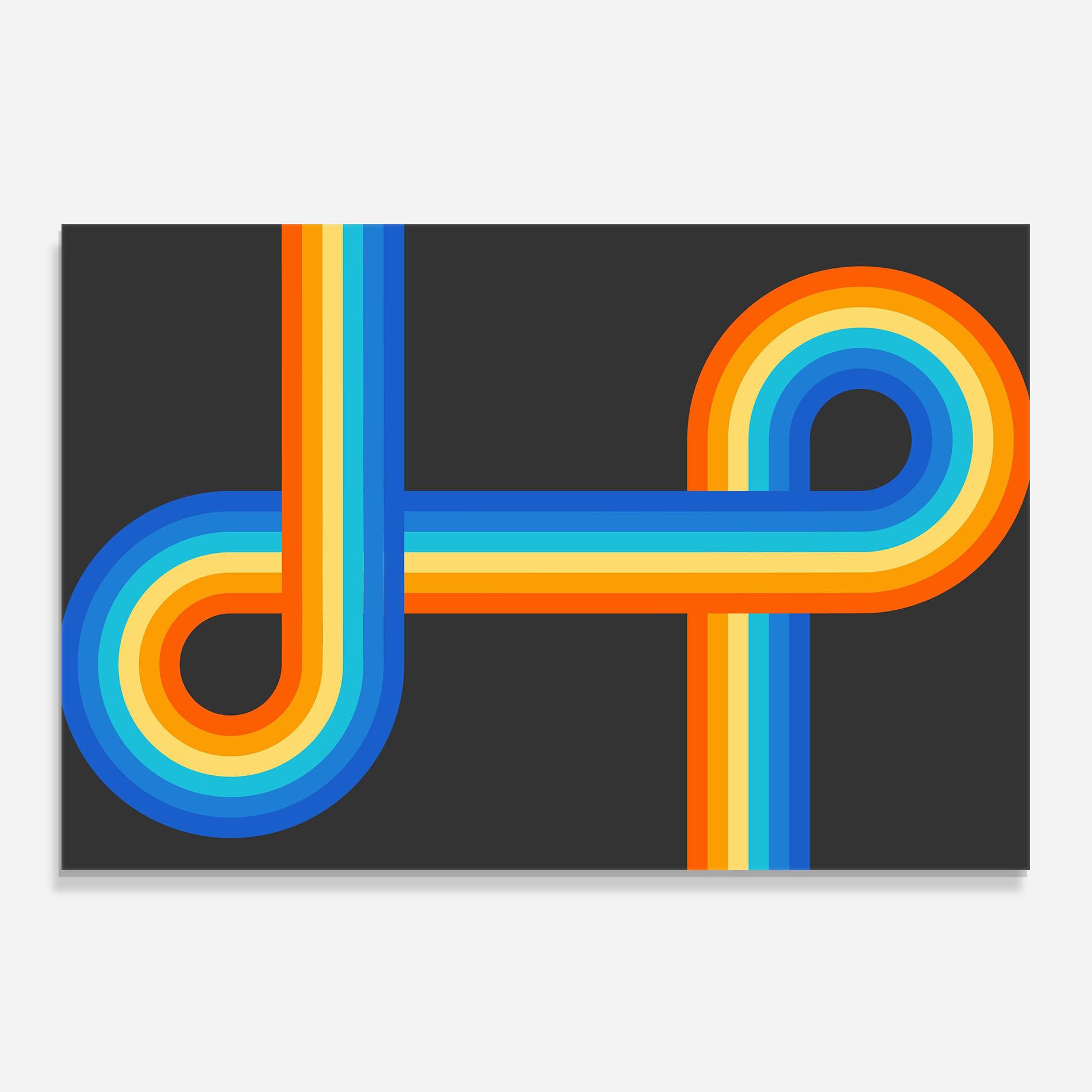 Стъклен панел за кухня Vintage Ranbow mockup 0