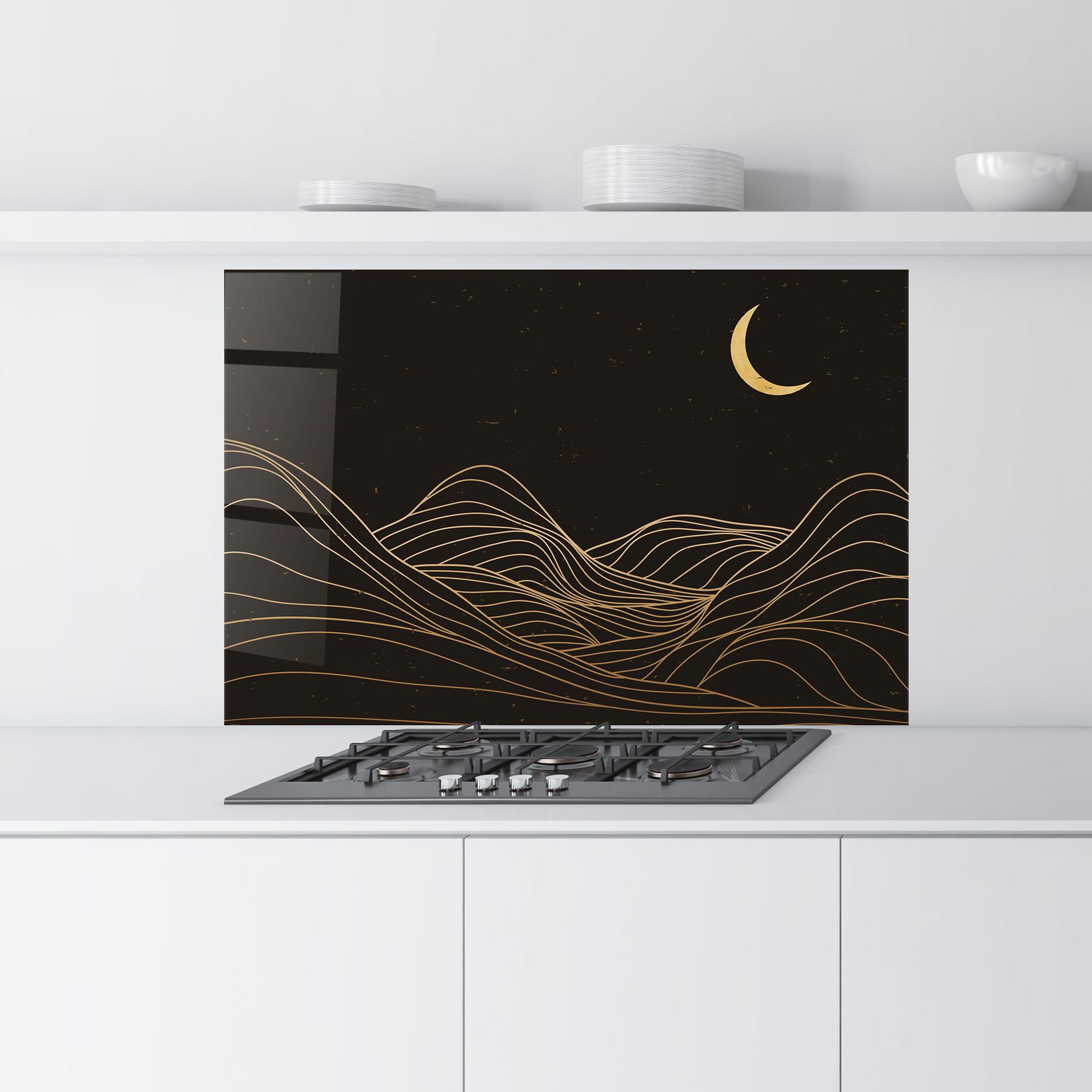 Стъклен панел за кухня Pretty Moon mockup 9