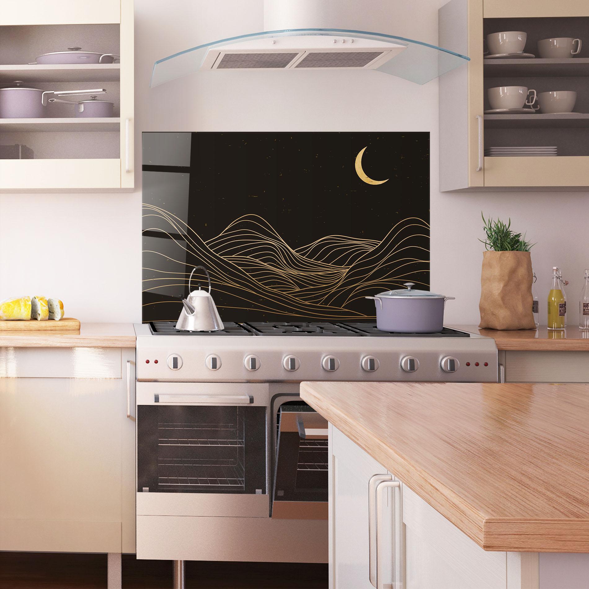 Стъклен панел за кухня Pretty Moon mockup 1