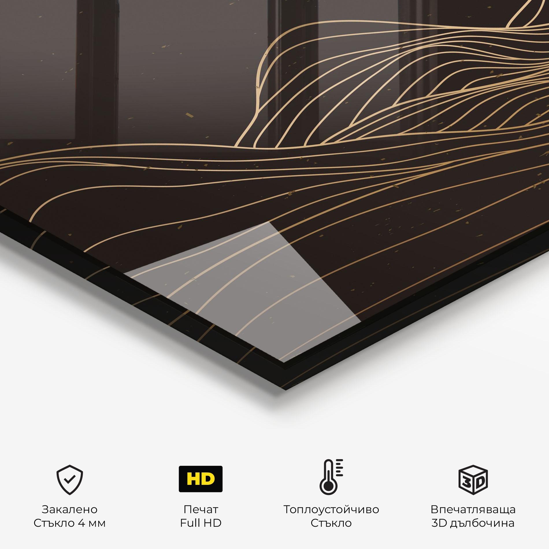 Стъклен панел за кухня Pretty Moon mockup 2