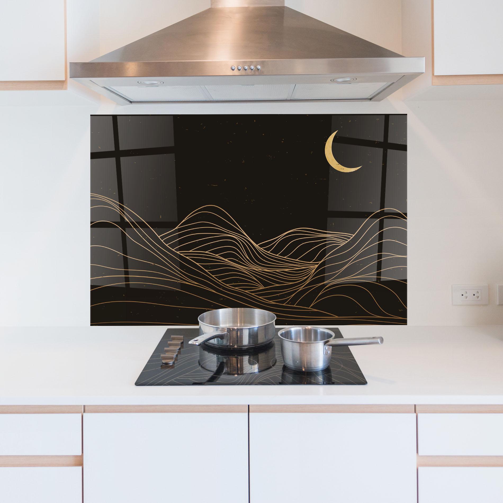 Стъклен панел за кухня Pretty Moon mockup 5