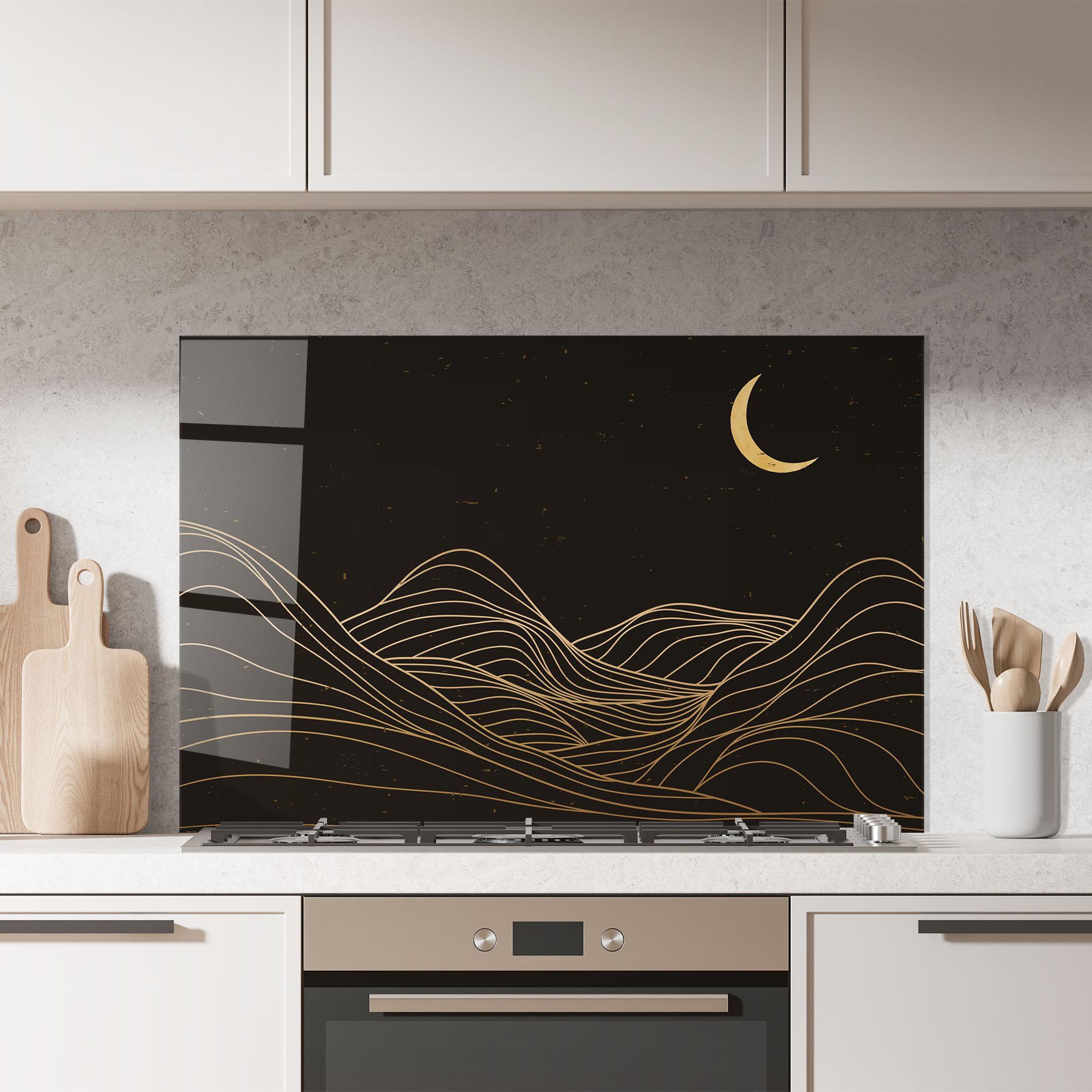 Стъклен панел за кухня Pretty Moon mockup 7