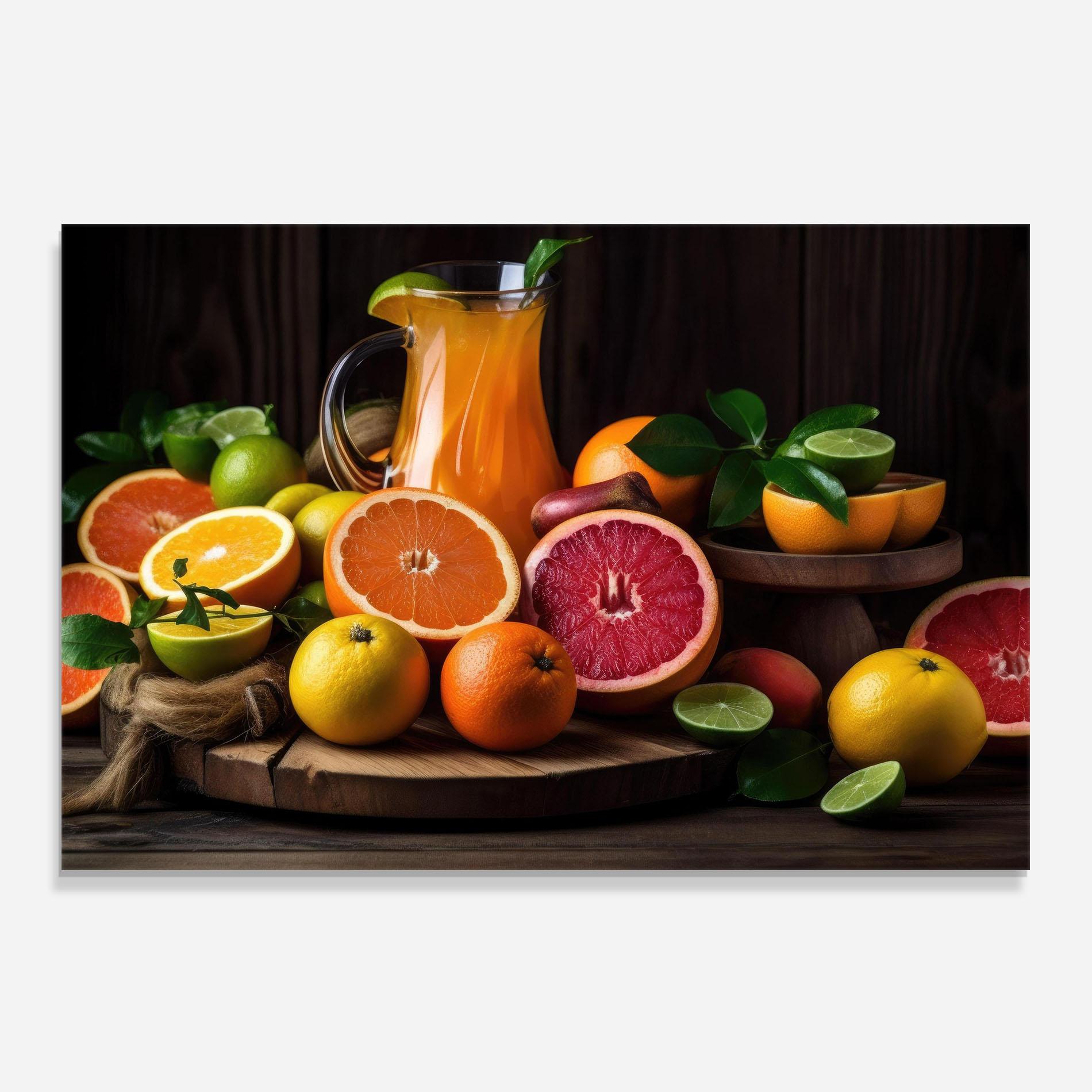 Стъклен панел за кухня Glass Of Orange Juice mockup 0