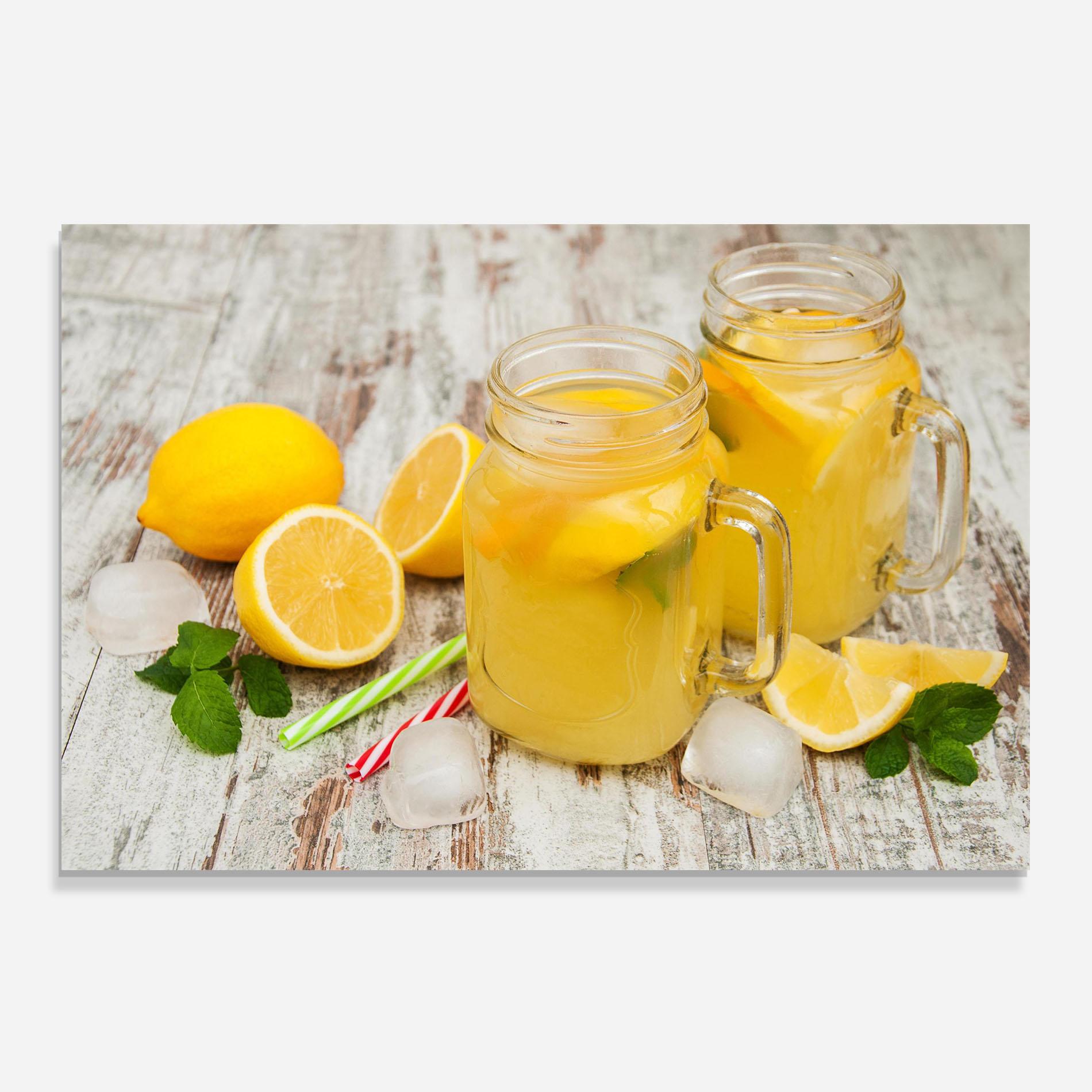 Стъклен панел за кухня Jars With Lemonade mockup 0