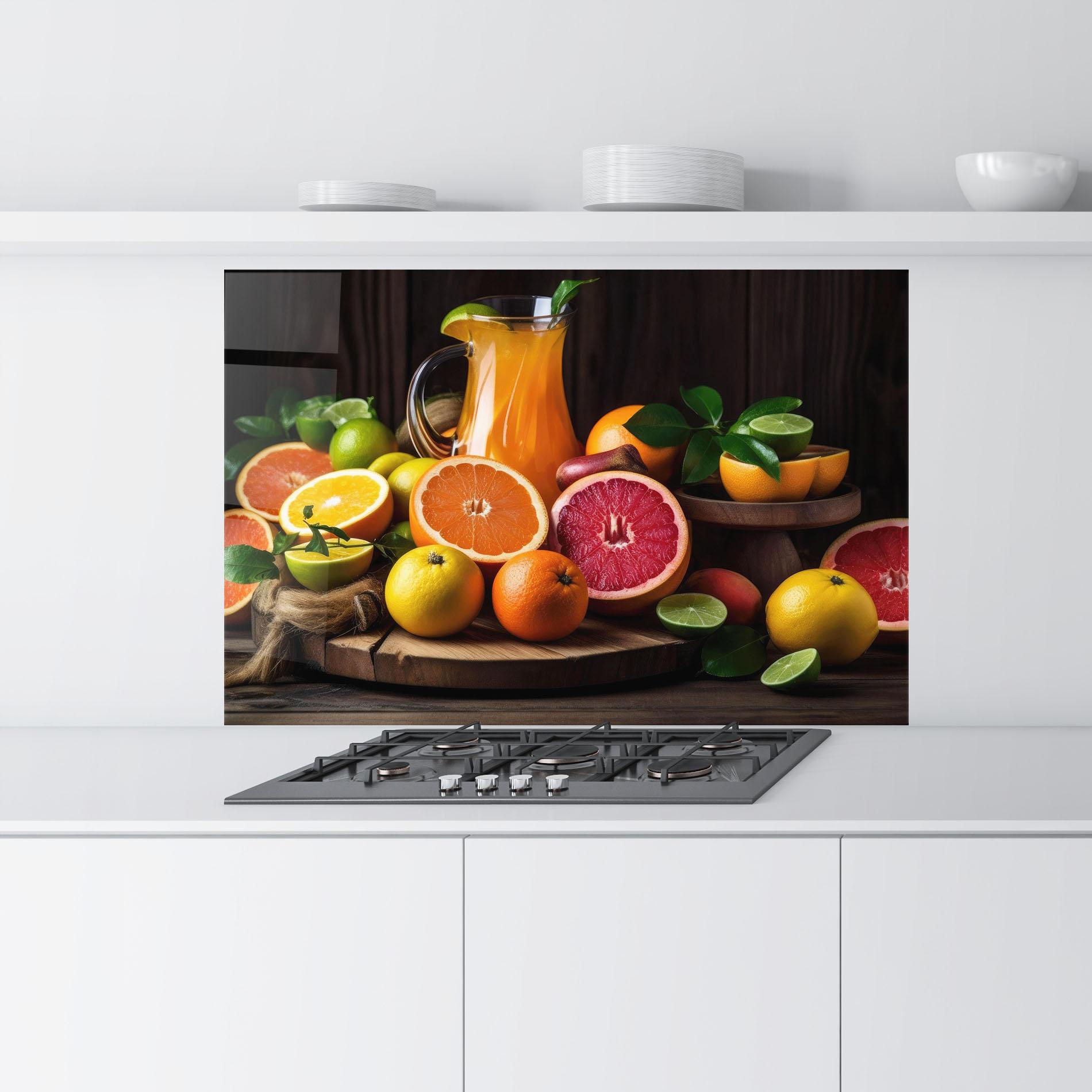 Стъклен панел за кухня Glass Of Orange Juice mockup 9