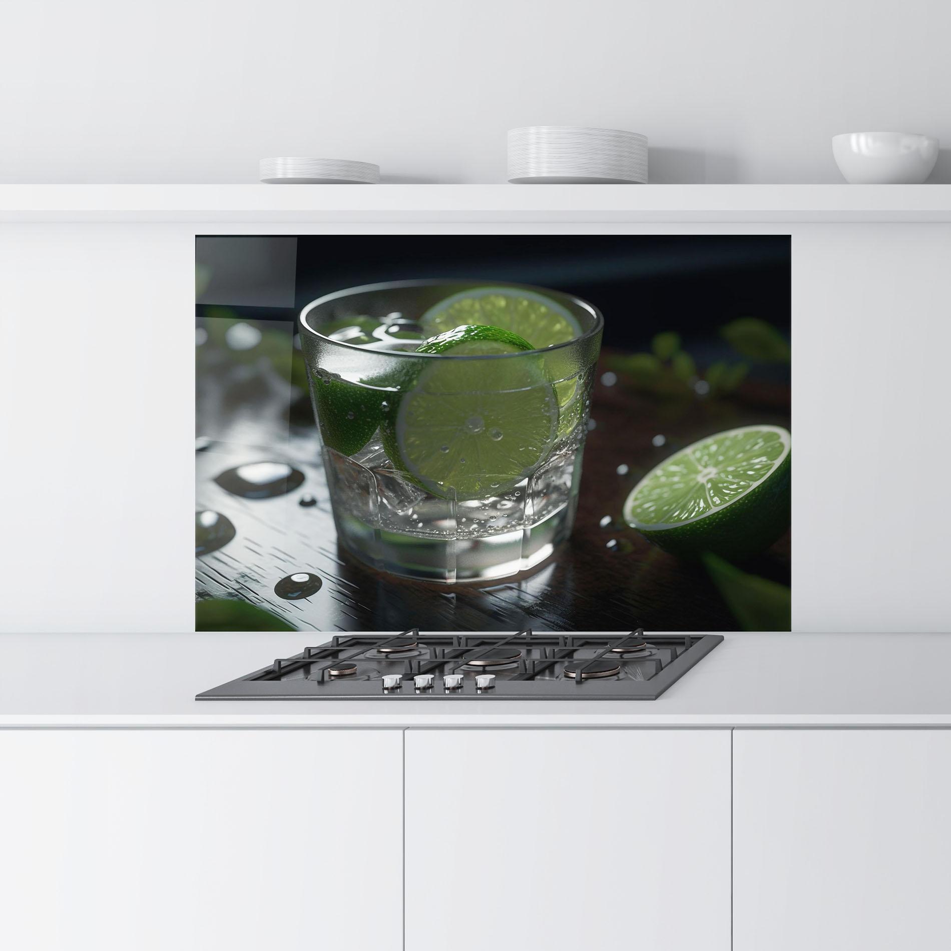 Стъклен панел за кухня Mojito Cocktail mockup 9