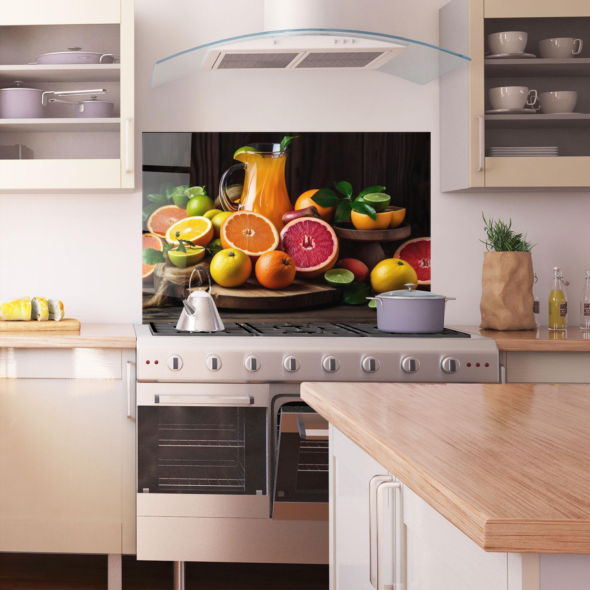 Стъклен панел за кухня Glass Of Orange Juice mockup 1