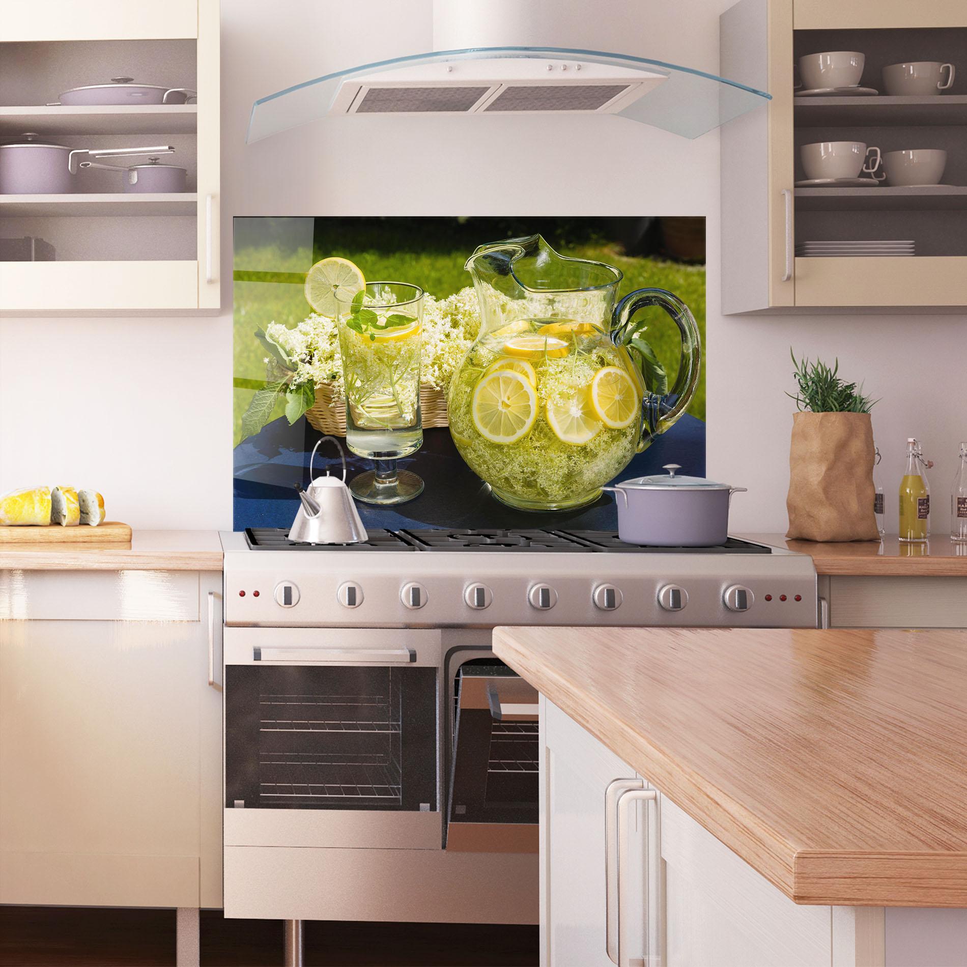 Стъклен панел за кухня Lemonade Outside mockup 1