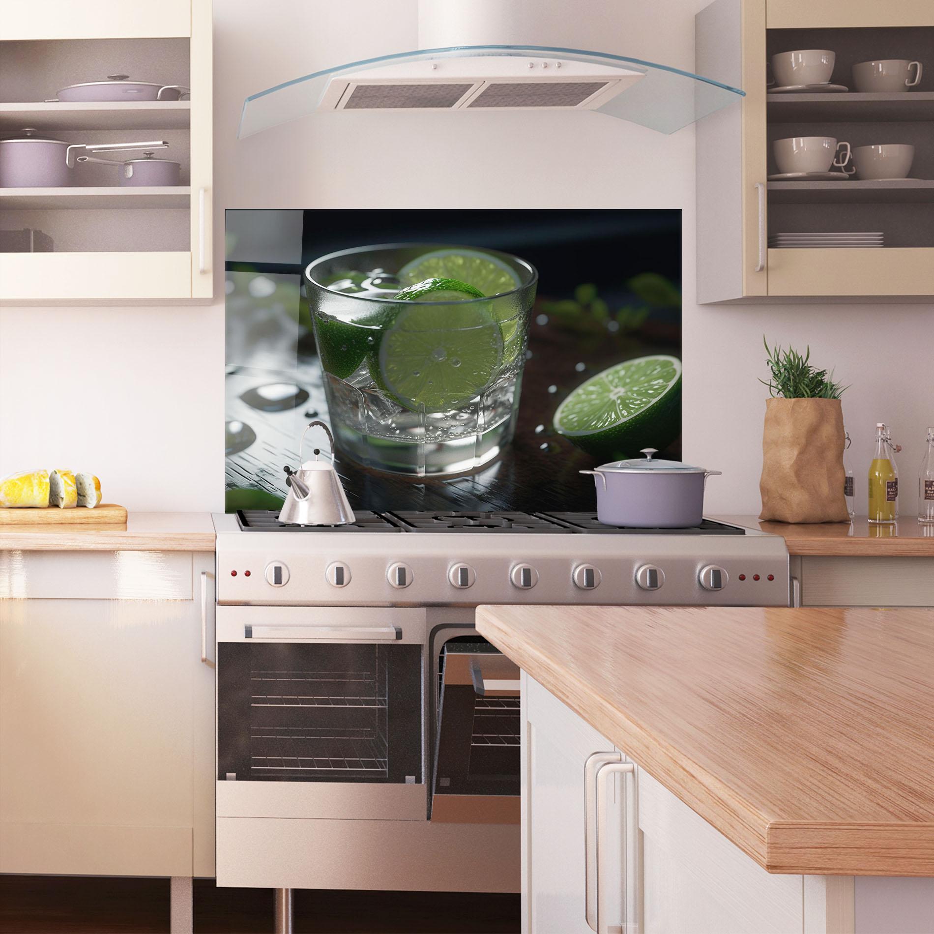Стъклен панел за кухня Mojito Cocktail mockup 1