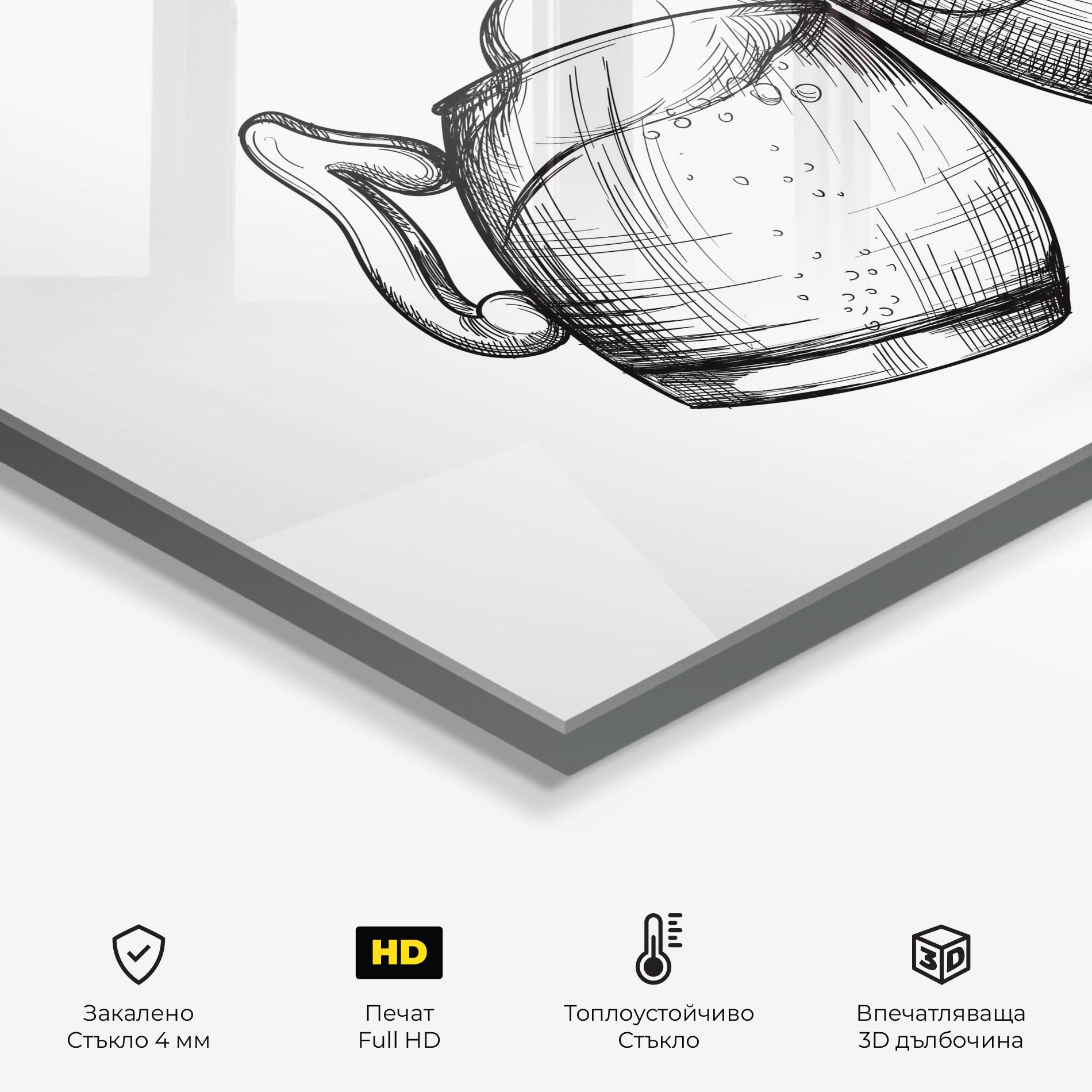 Стъклен панел за кухня Beer Clash mockup 2