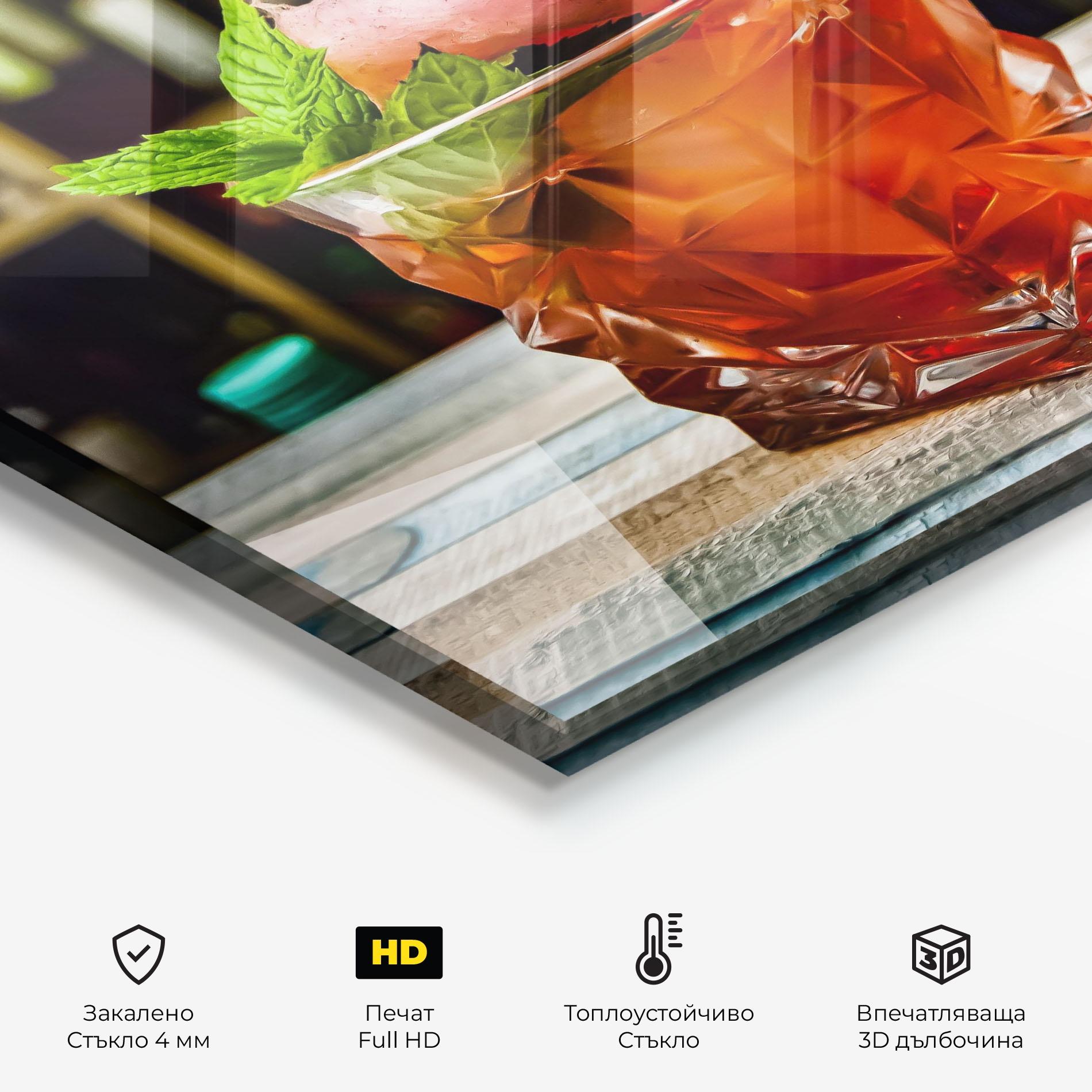 Стъклен панел за кухня Cola Drink mockup 2