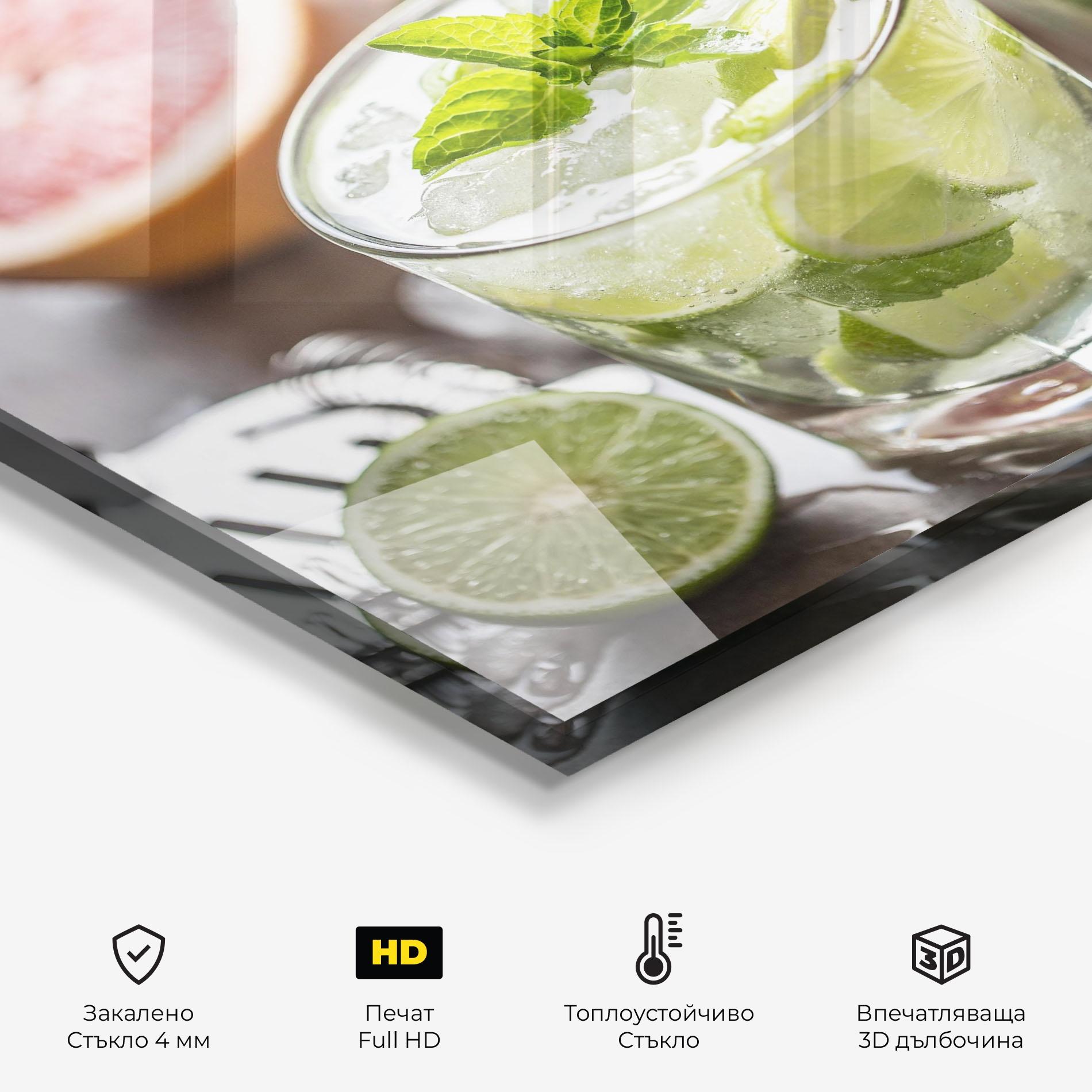 Стъклен панел за кухня Gin Tonic Drink mockup 2