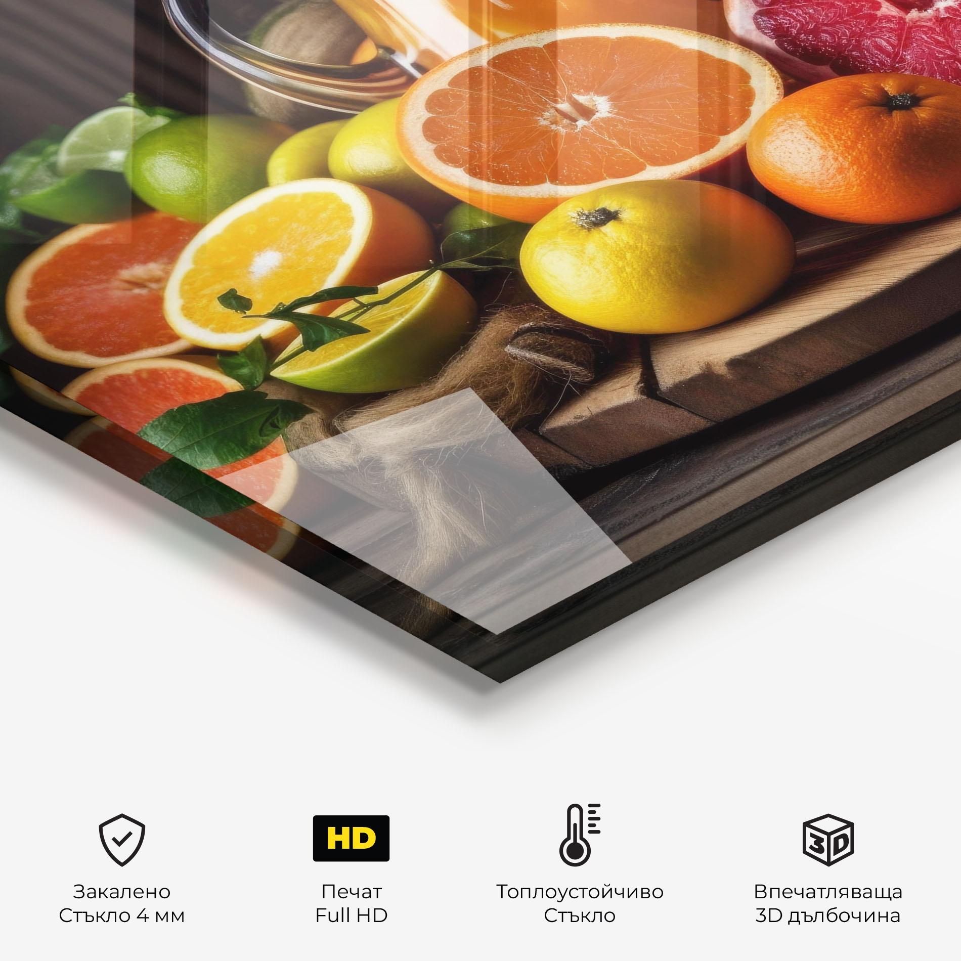 Стъклен панел за кухня Glass Of Orange Juice mockup 2