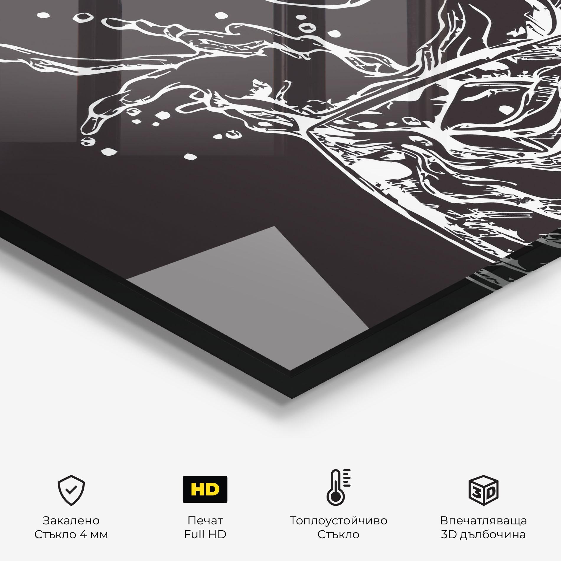 Стъклен панел за кухня Ice Splash Drink mockup 2