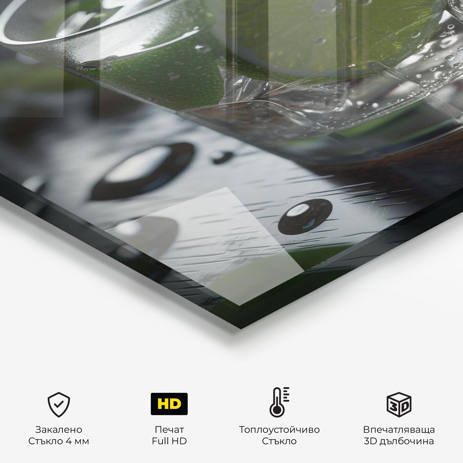 Стъклен панел за кухня Mojito Cocktail mockup 2
