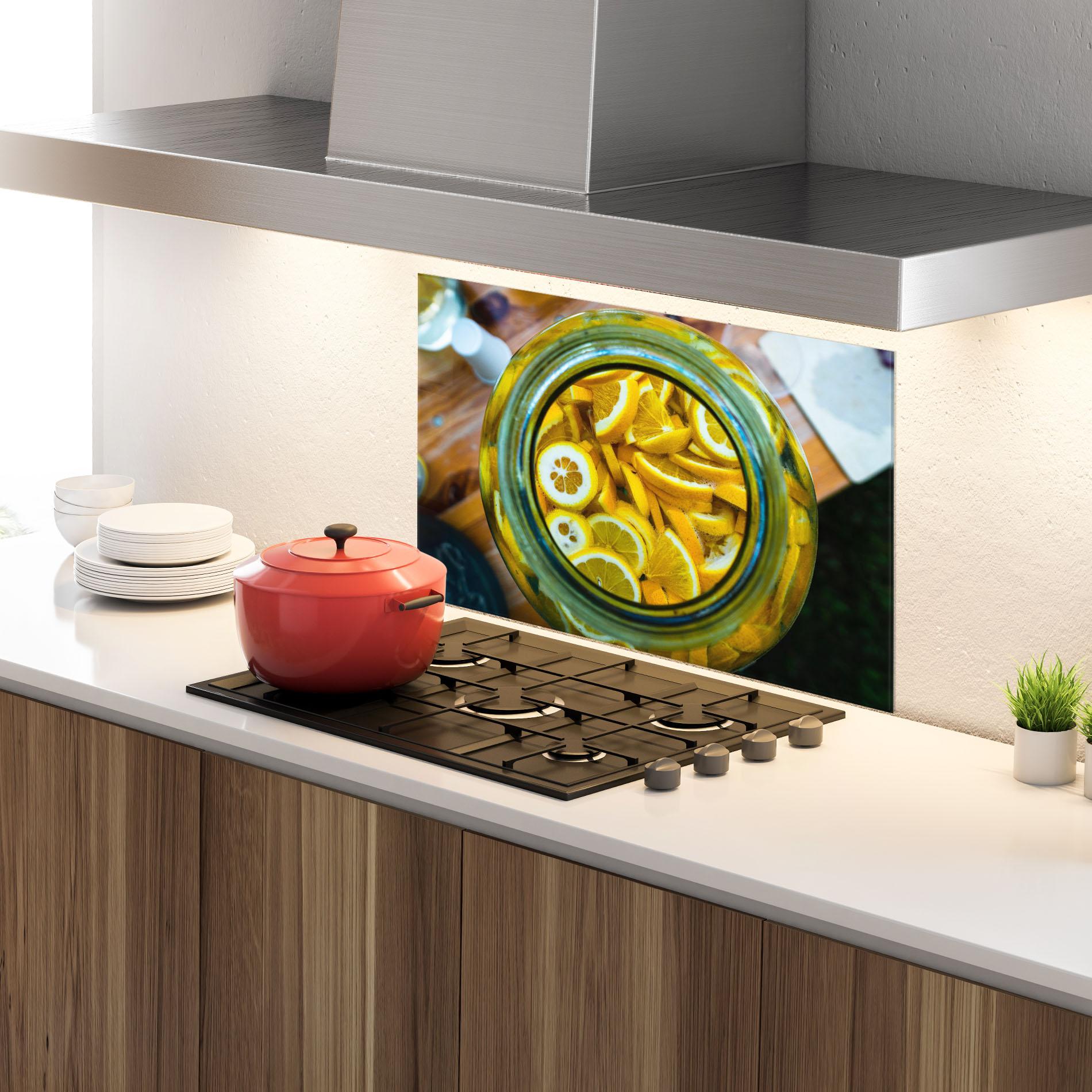 Стъклен панел за кухня Big Limonade mockup 4