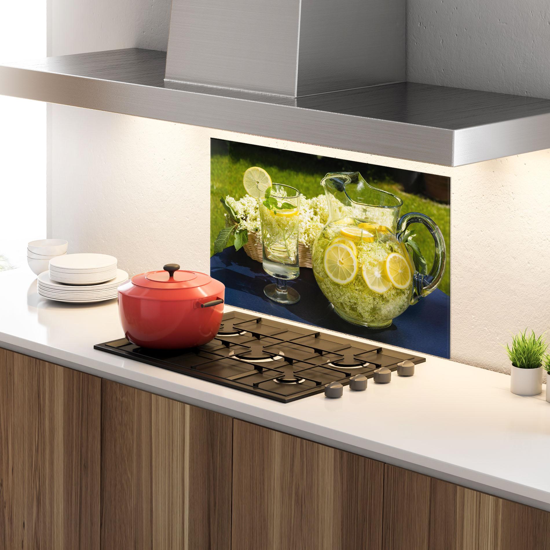 Стъклен панел за кухня Lemonade Outside mockup 4