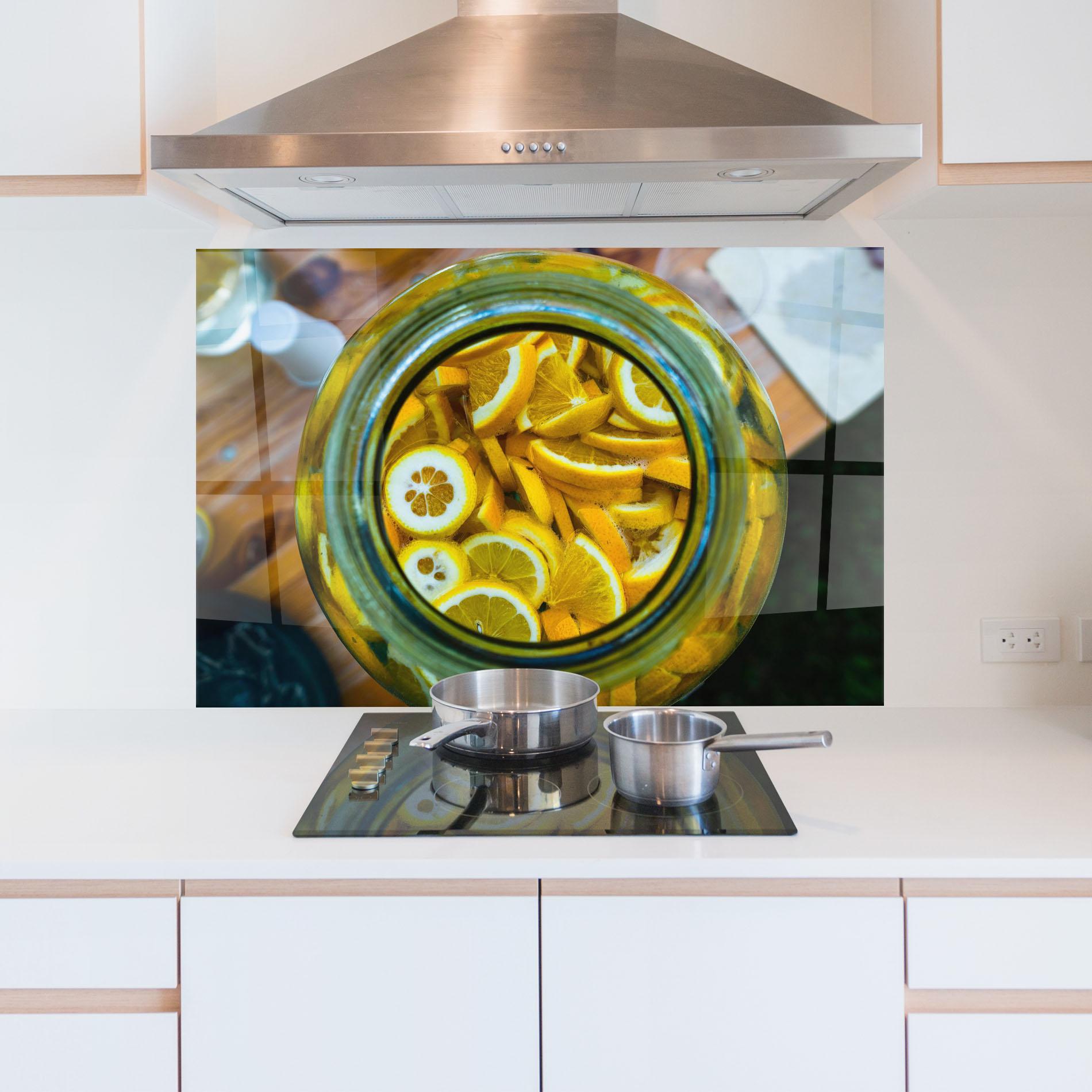 Стъклен панел за кухня Big Limonade mockup 5
