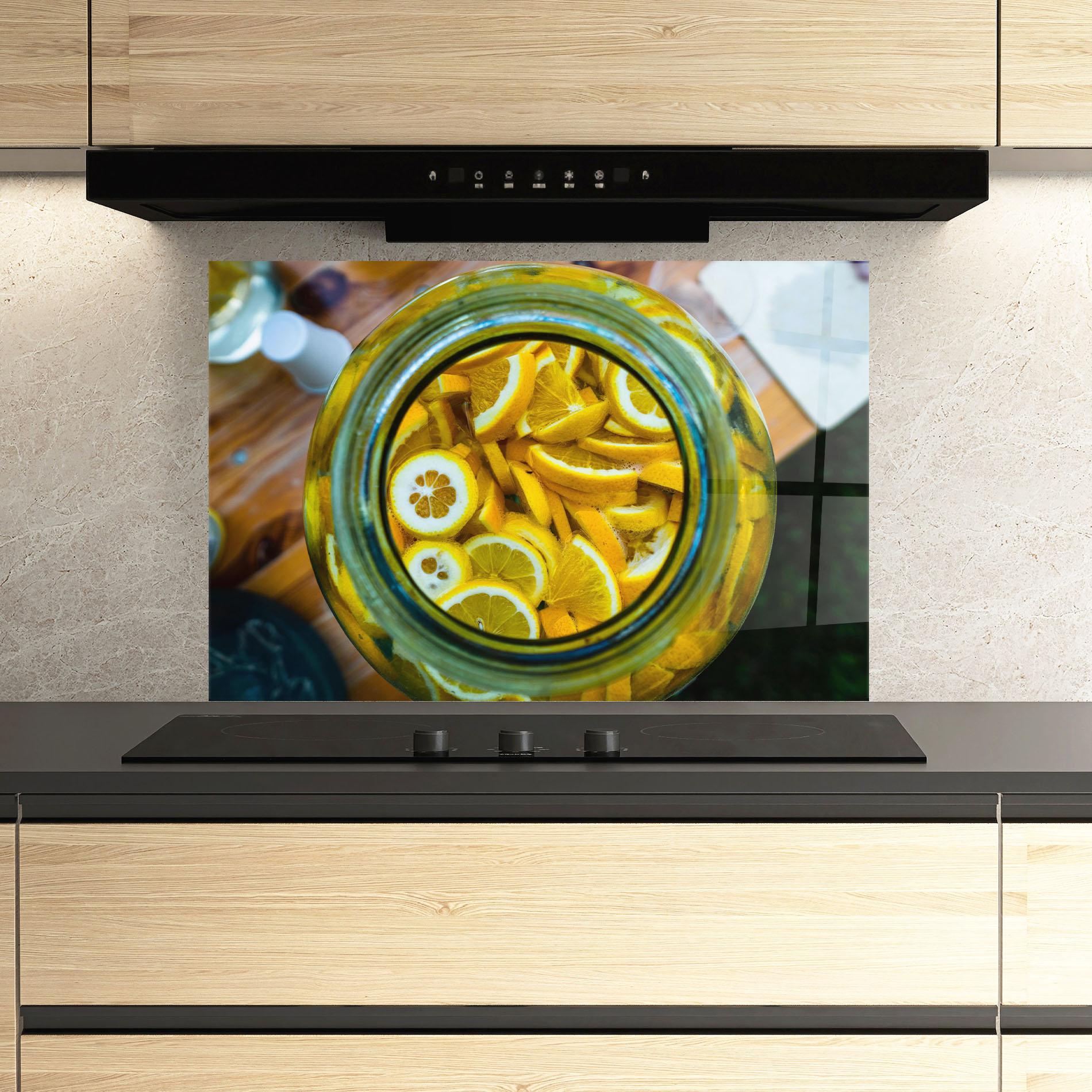 Стъклен панел за кухня Big Limonade mockup 3