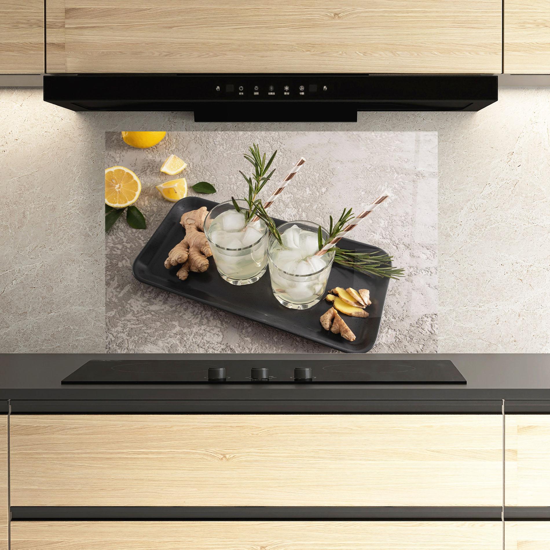 Стъклен панел за кухня Ginger Lemonade Drink mockup 3