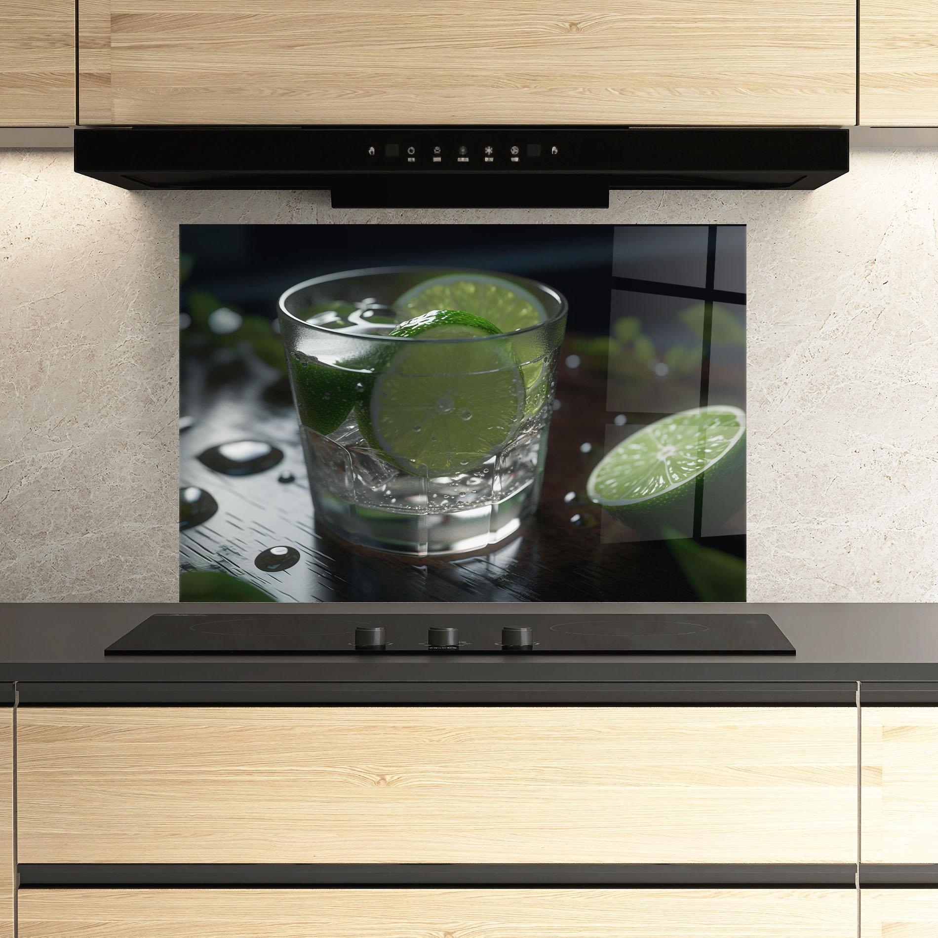 Стъклен панел за кухня Mojito Cocktail mockup 3