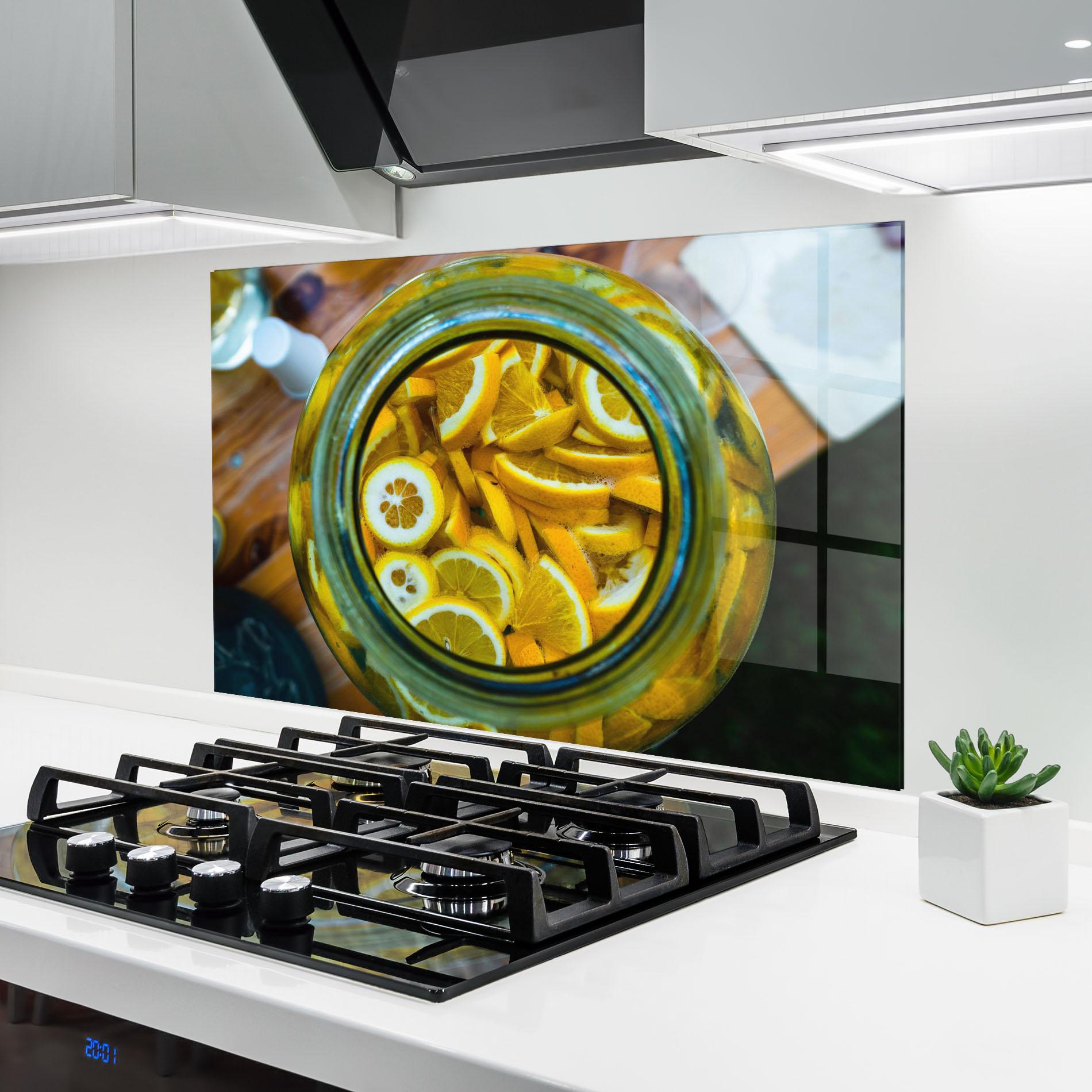Стъклен панел за кухня Big Limonade mockup 6