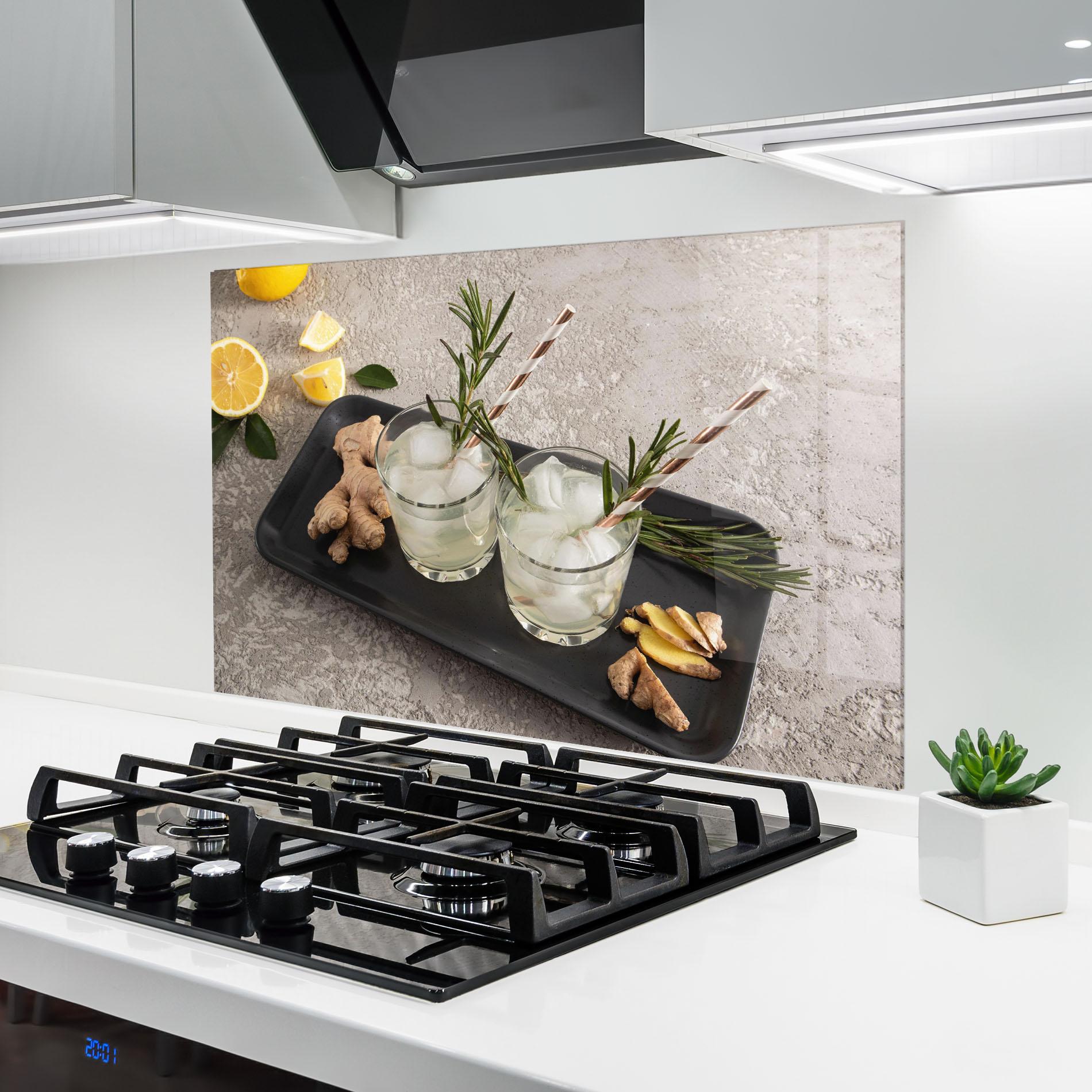 Стъклен панел за кухня Ginger Lemonade Drink mockup 6