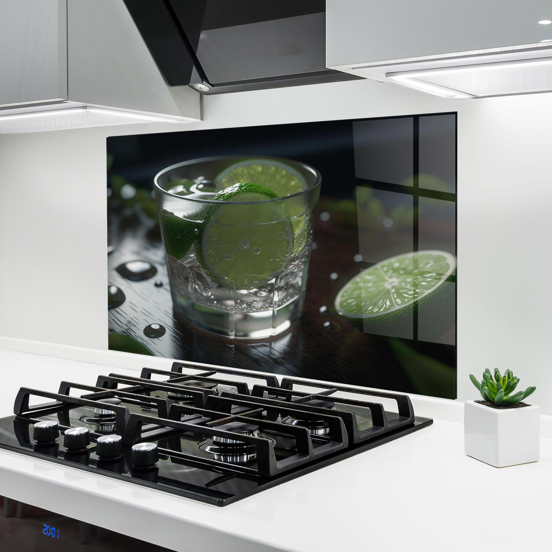 Стъклен панел за кухня Mojito Cocktail mockup 6