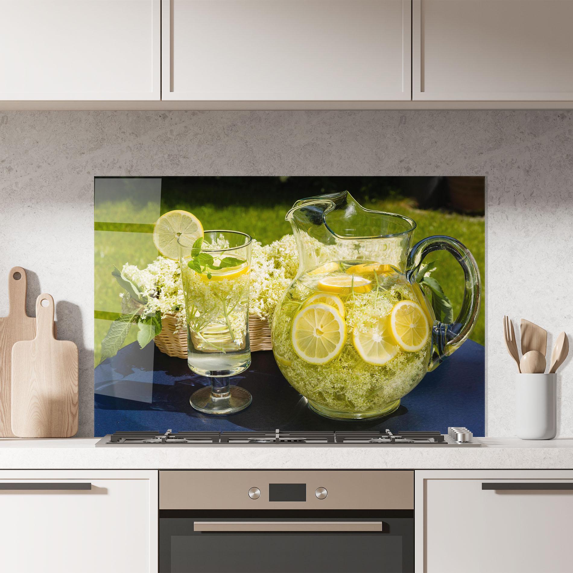 Стъклен панел за кухня Lemonade Outside mockup 7