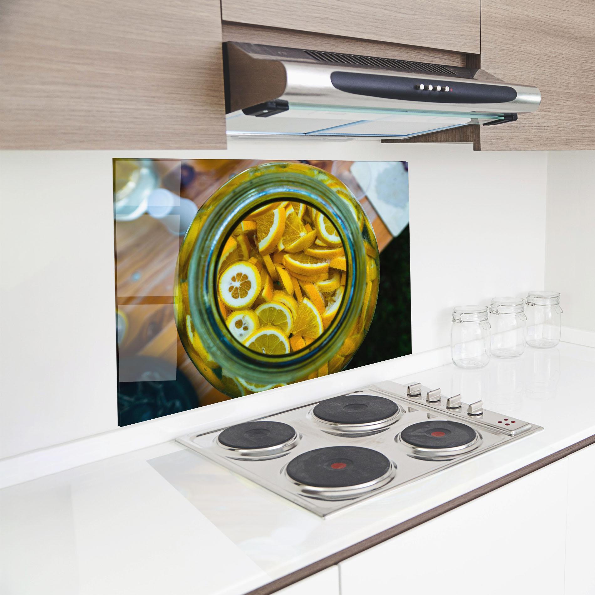 Стъклен панел за кухня Big Limonade mockup 8