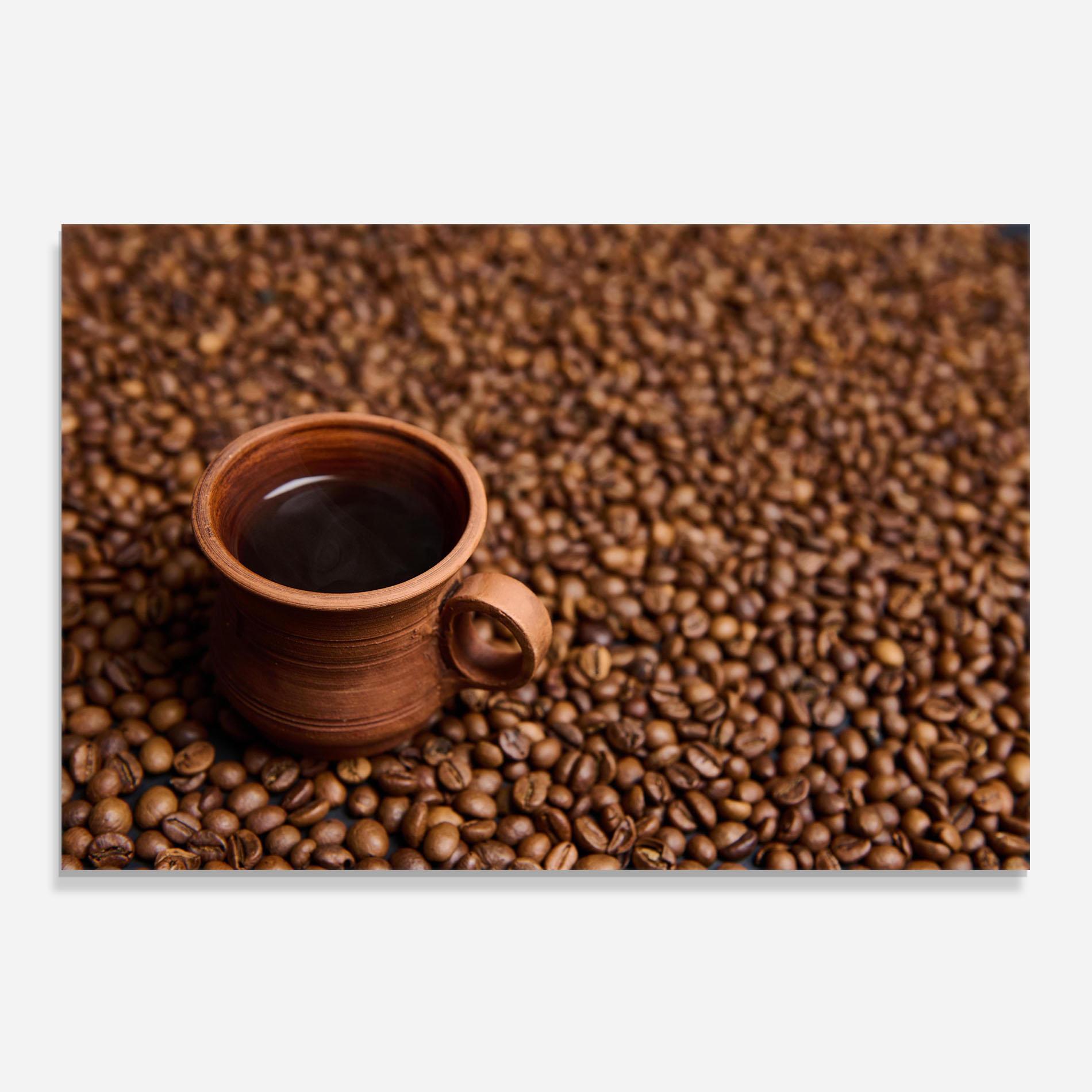 Стъклен панел за кухня Clay Coffee Cup mockup 0