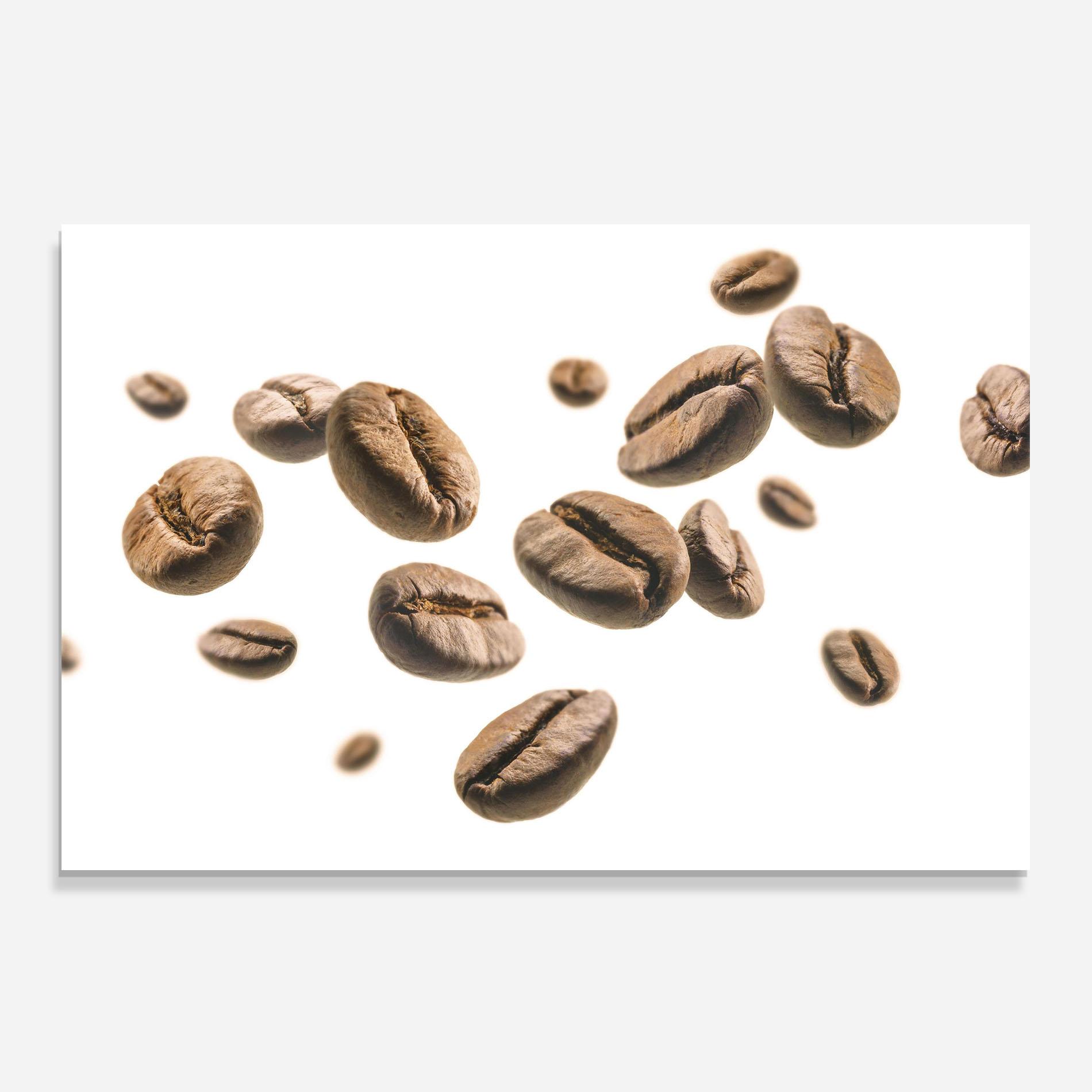 Стъклен панел за кухня Floating Coffee Beans mockup 0