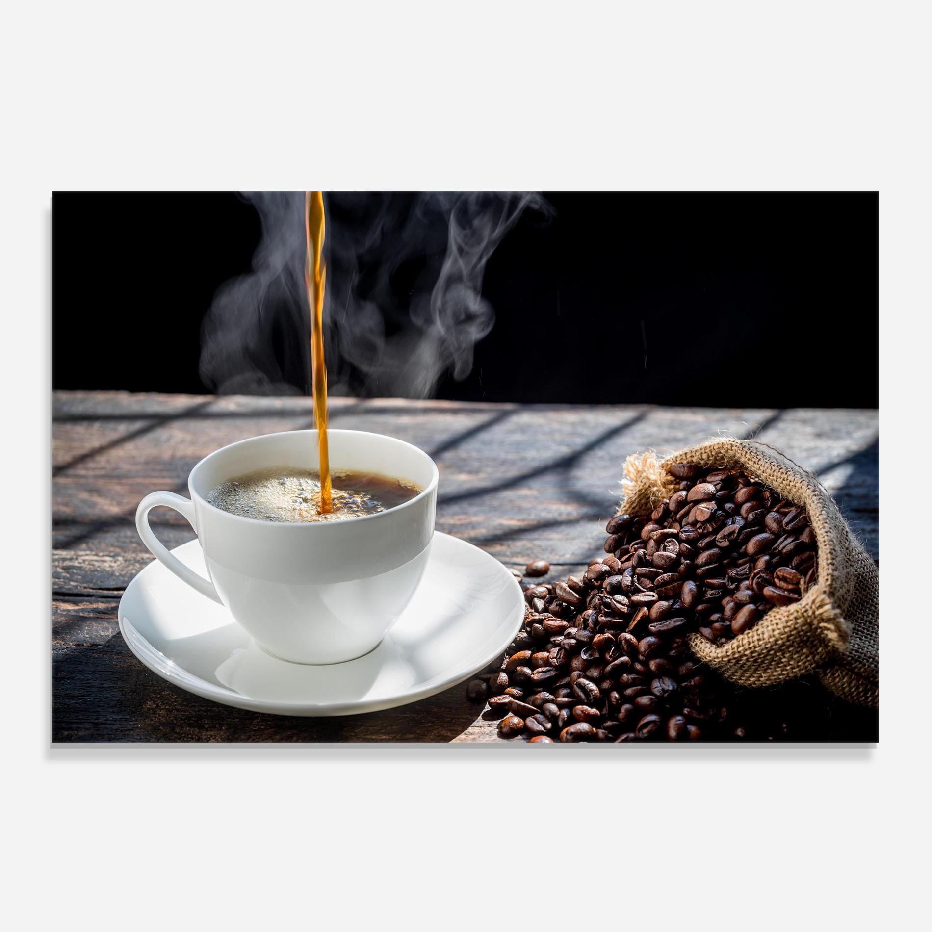 Стъклен панел за кухня Pouring Coffee mockup 0