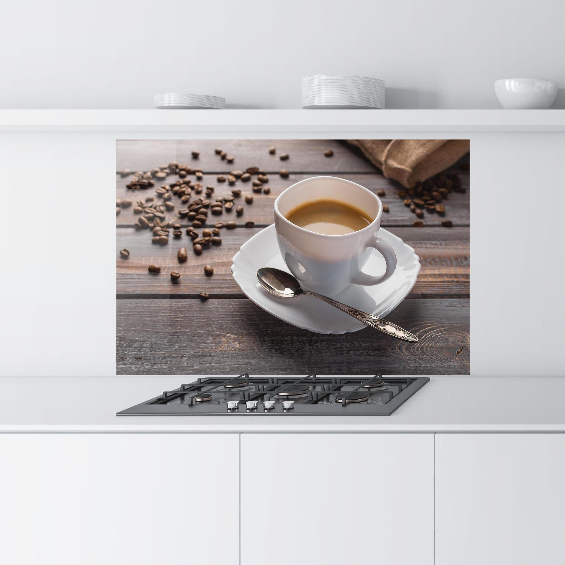 Стъклен панел за кухня Aroma Coffee mockup 9