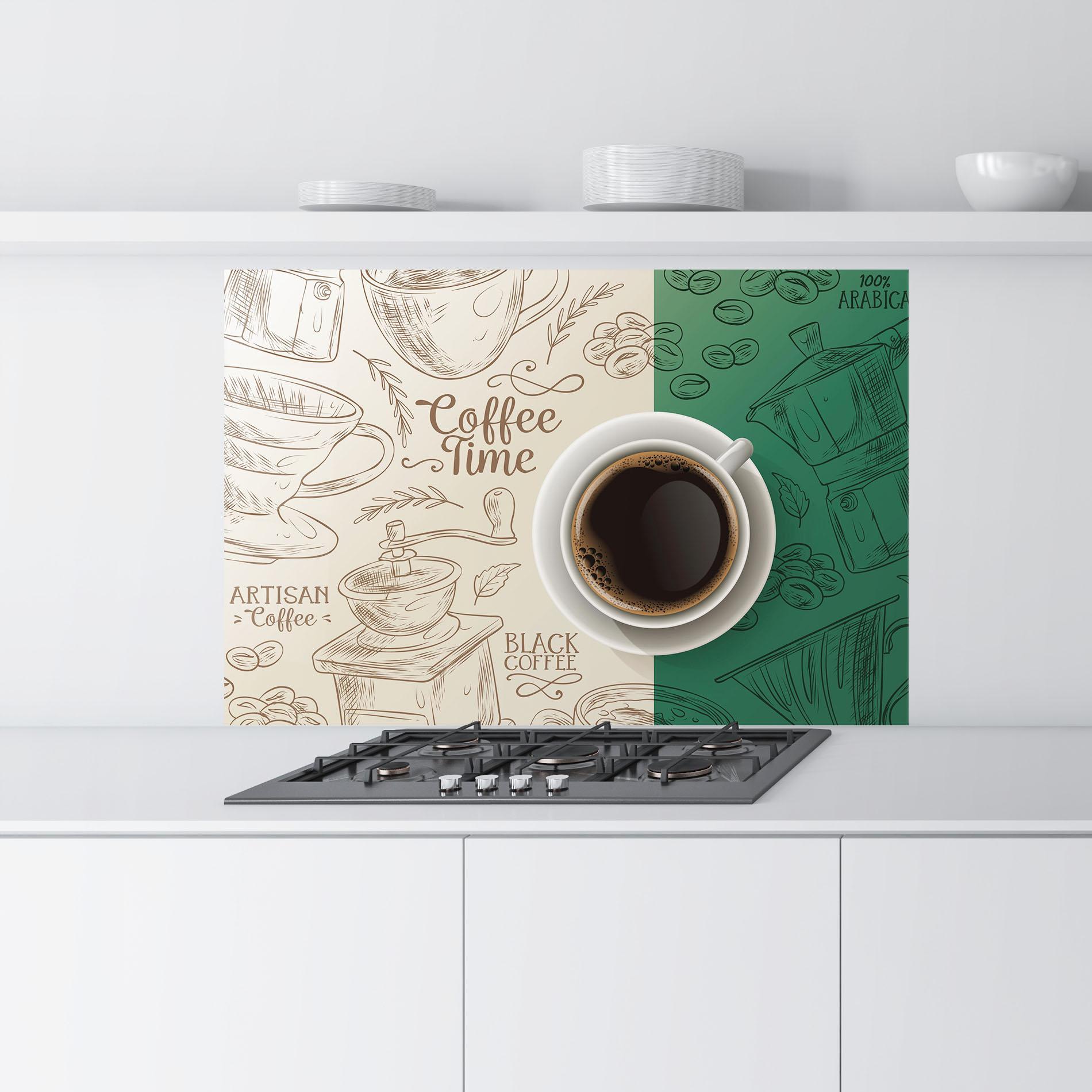Стъклен панел за кухня Artisan Coffee mockup 9
