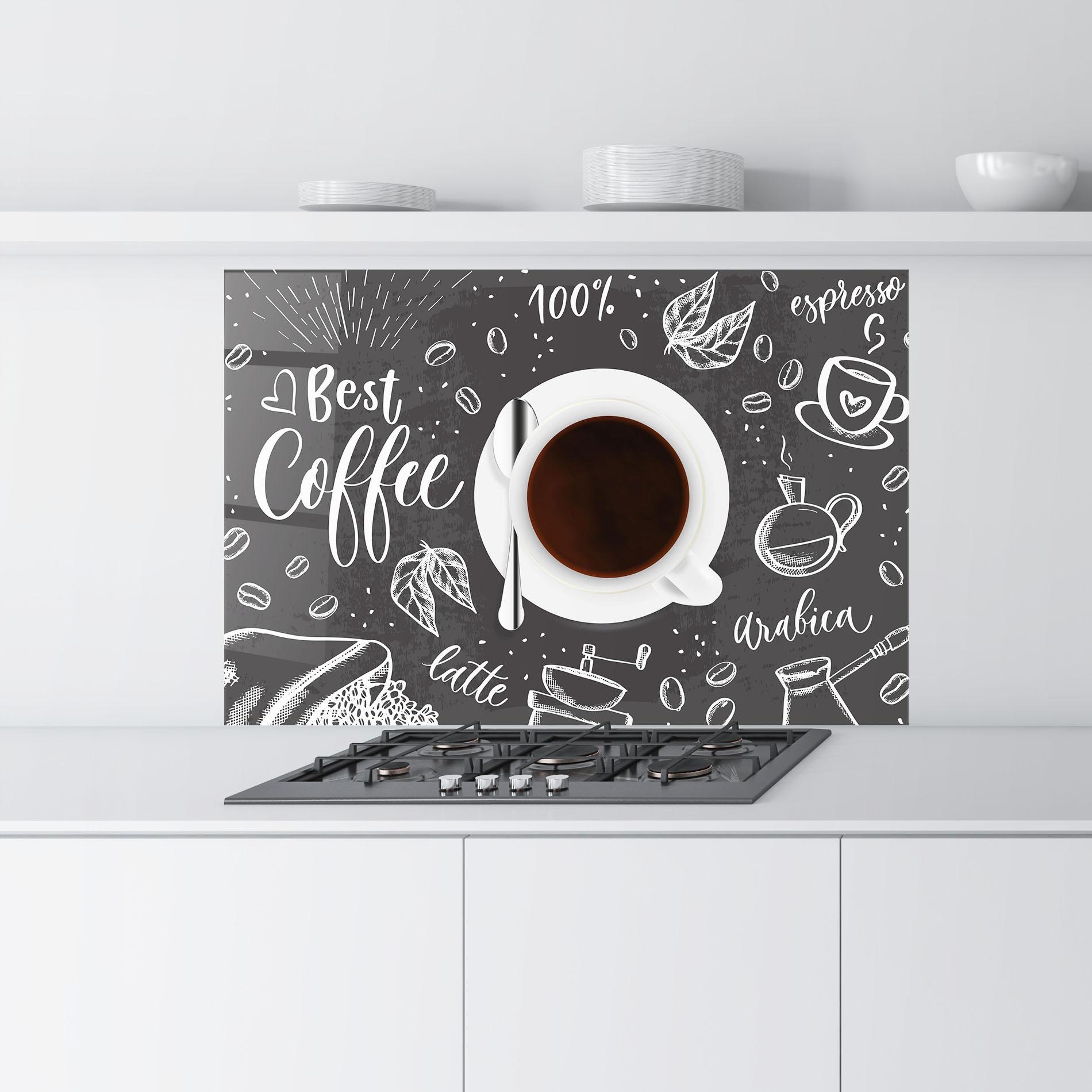 Стъклен панел за кухня Best Coffee mockup 9
