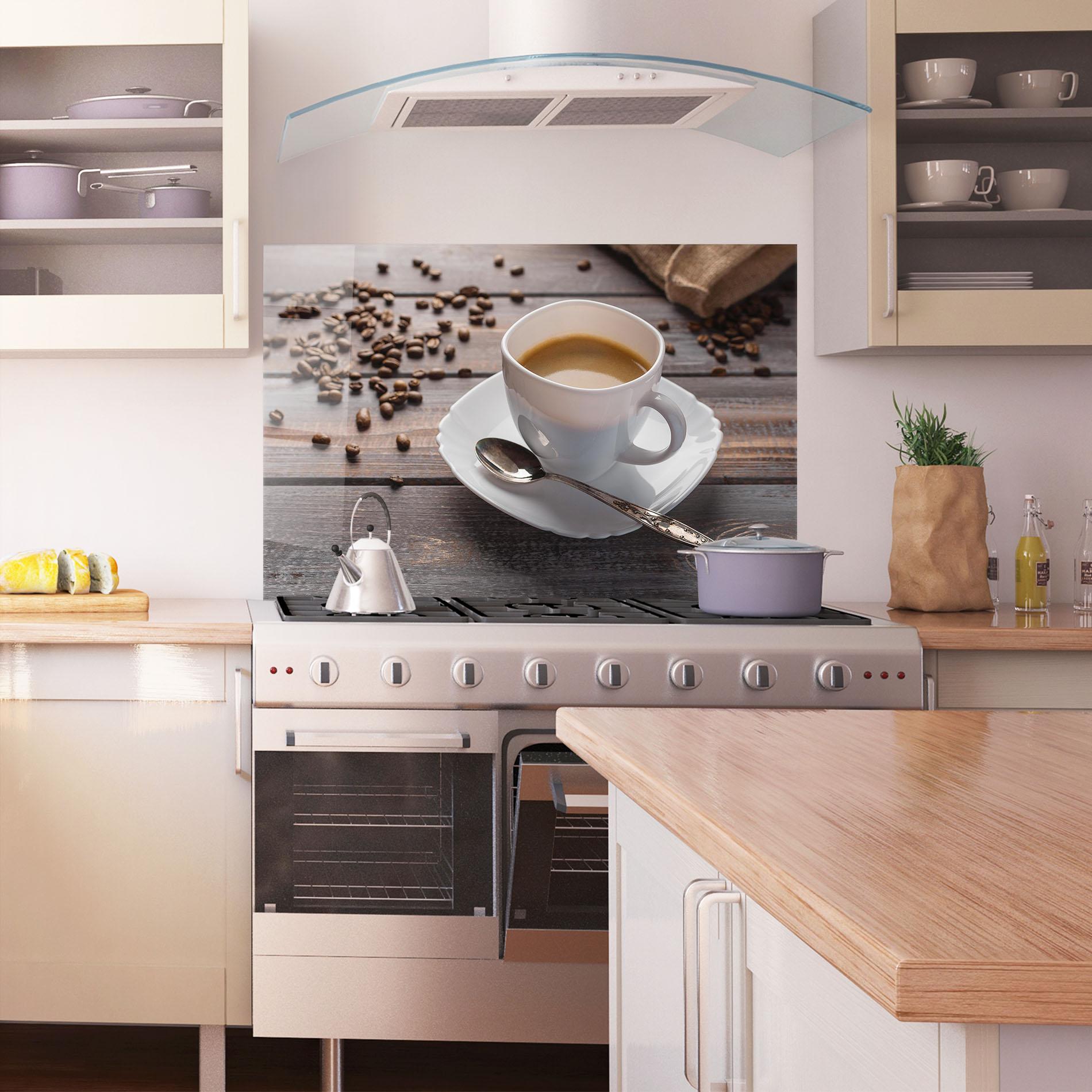 Стъклен панел за кухня Aroma Coffee mockup 1