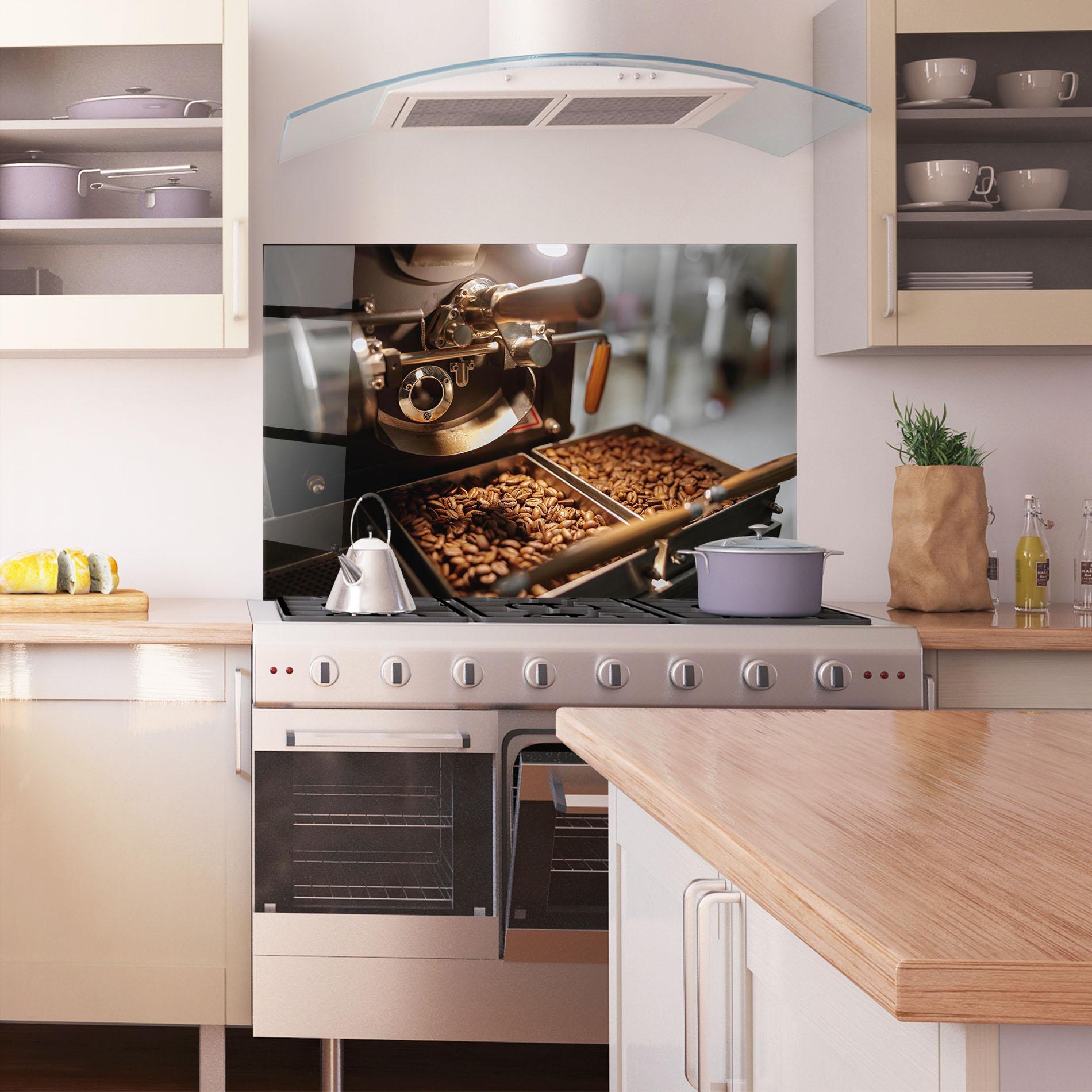 Стъклен панел за кухня Industrial Coffee Machine mockup 1