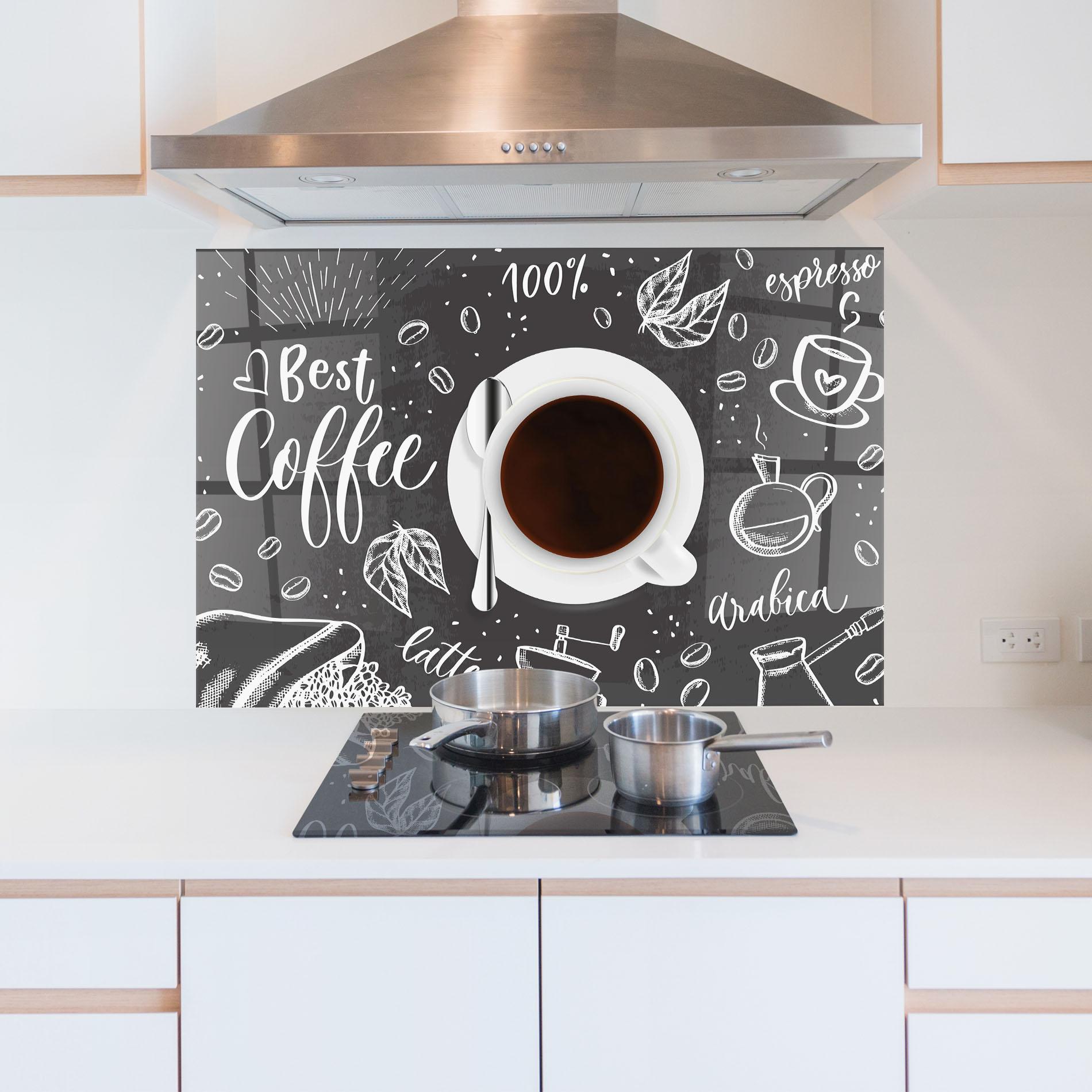 Стъклен панел за кухня Best Coffee mockup 5