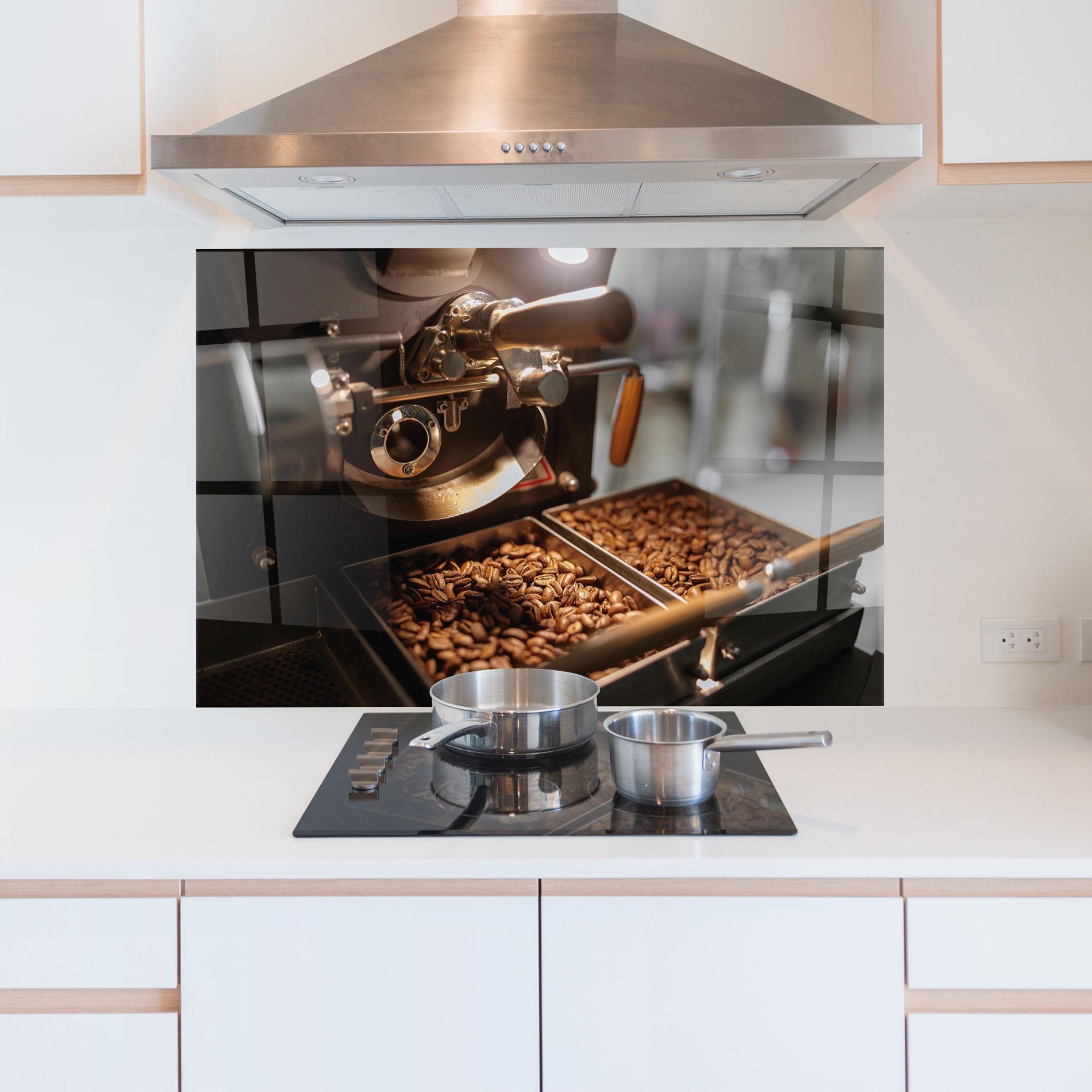 Стъклен панел за кухня Industrial Coffee Machine mockup 5