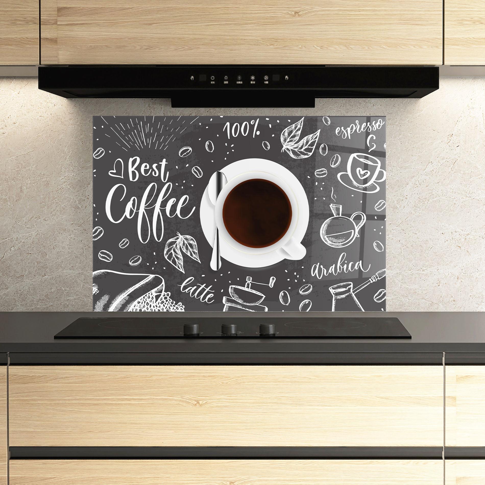 Стъклен панел за кухня Best Coffee mockup 3